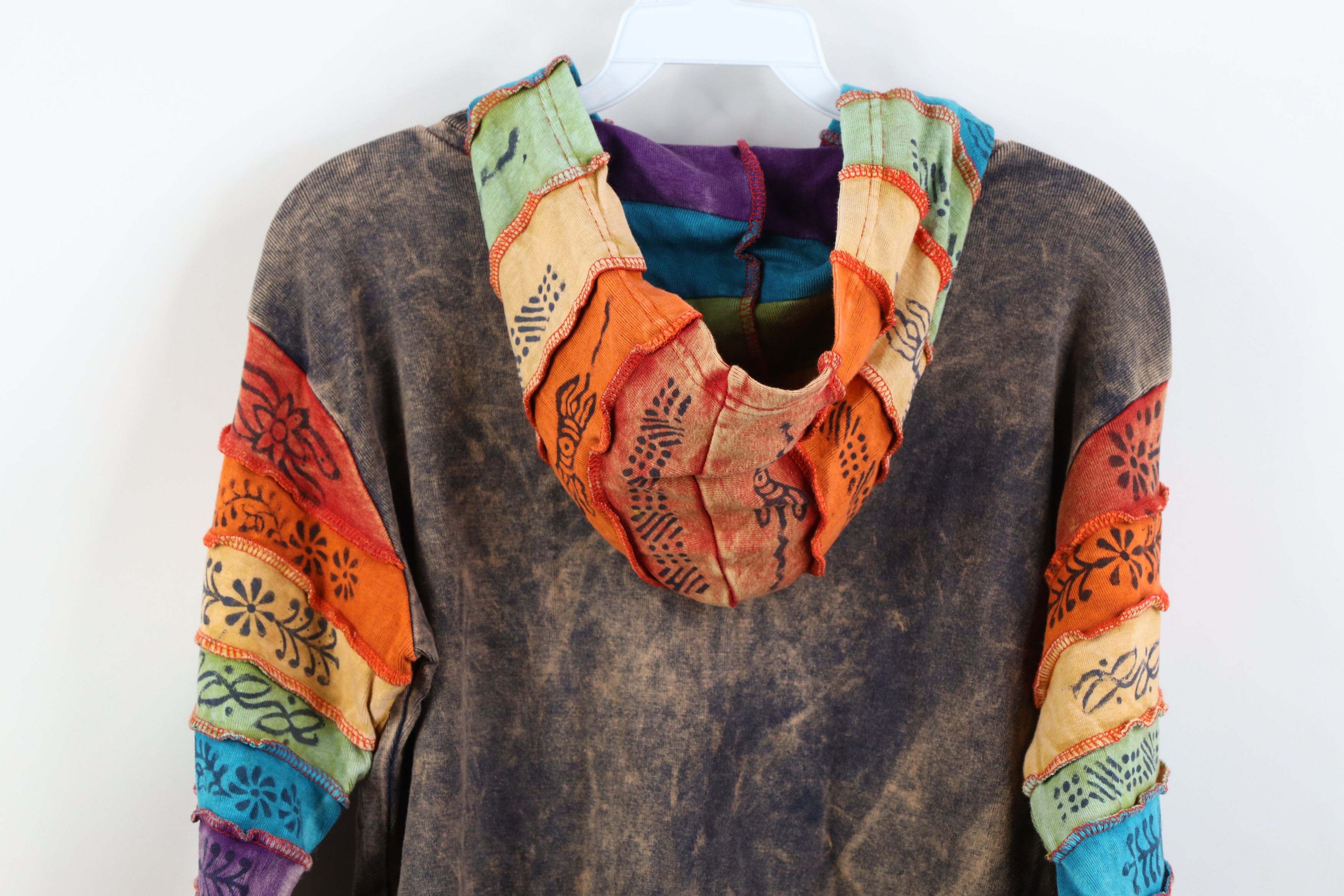 Vintage Vintage 90s Y2K Streetwear Rainbow Sequin Sun Fairy Hoodie Size M / US 6-8 / IT 42-44 - 15 Thumbnail
