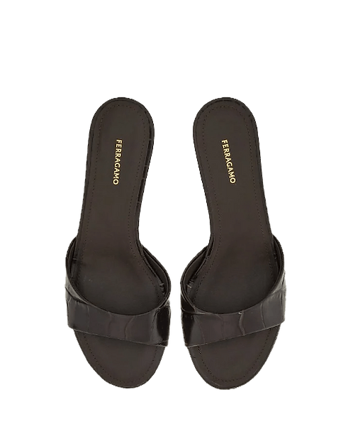 Salvatore Ferragamo o1s1rm0924 Cage Heel Slide in Chocolate Brown Size US 9.5 / IT 39.5 - 3 Thumbnail