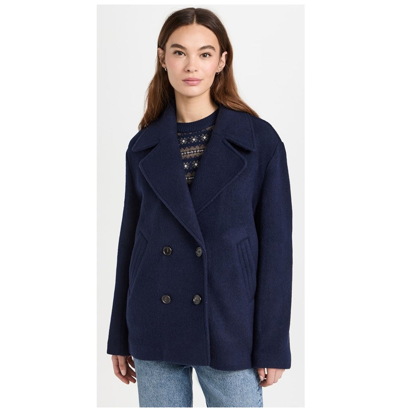 Faherty Faherty Atlantic Knit Peacoat in Navy Size XS Size XS / US 0-2 / IT 36-38 - 1 Thumbnail