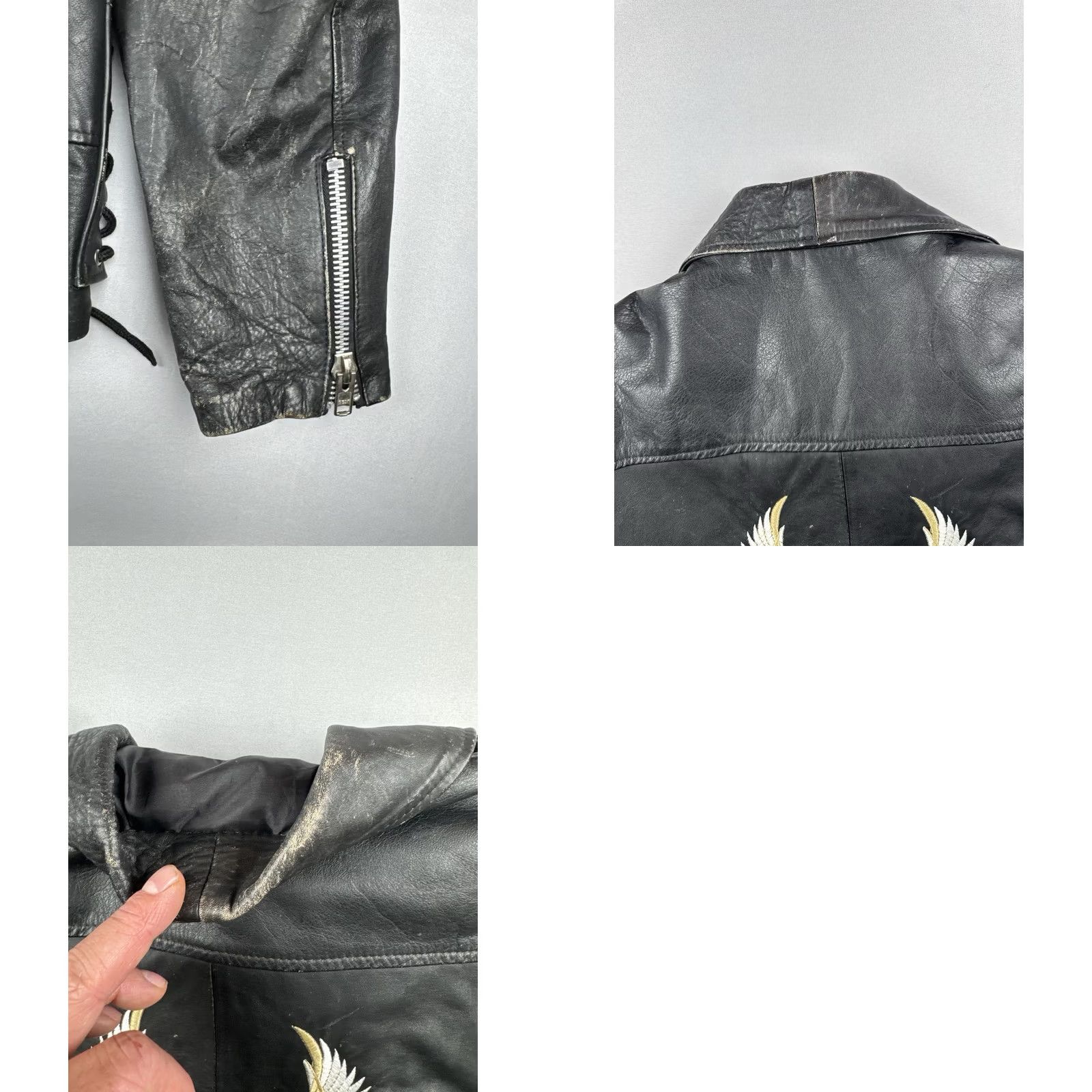 Harley Davidson VINTAGE Harley Davidson Leather Motorcycle Jacket Eagle Piel Mexico Biker M Mens Black Jacket Size US M / EU 48-50 / 2 - 11 Thumbnail