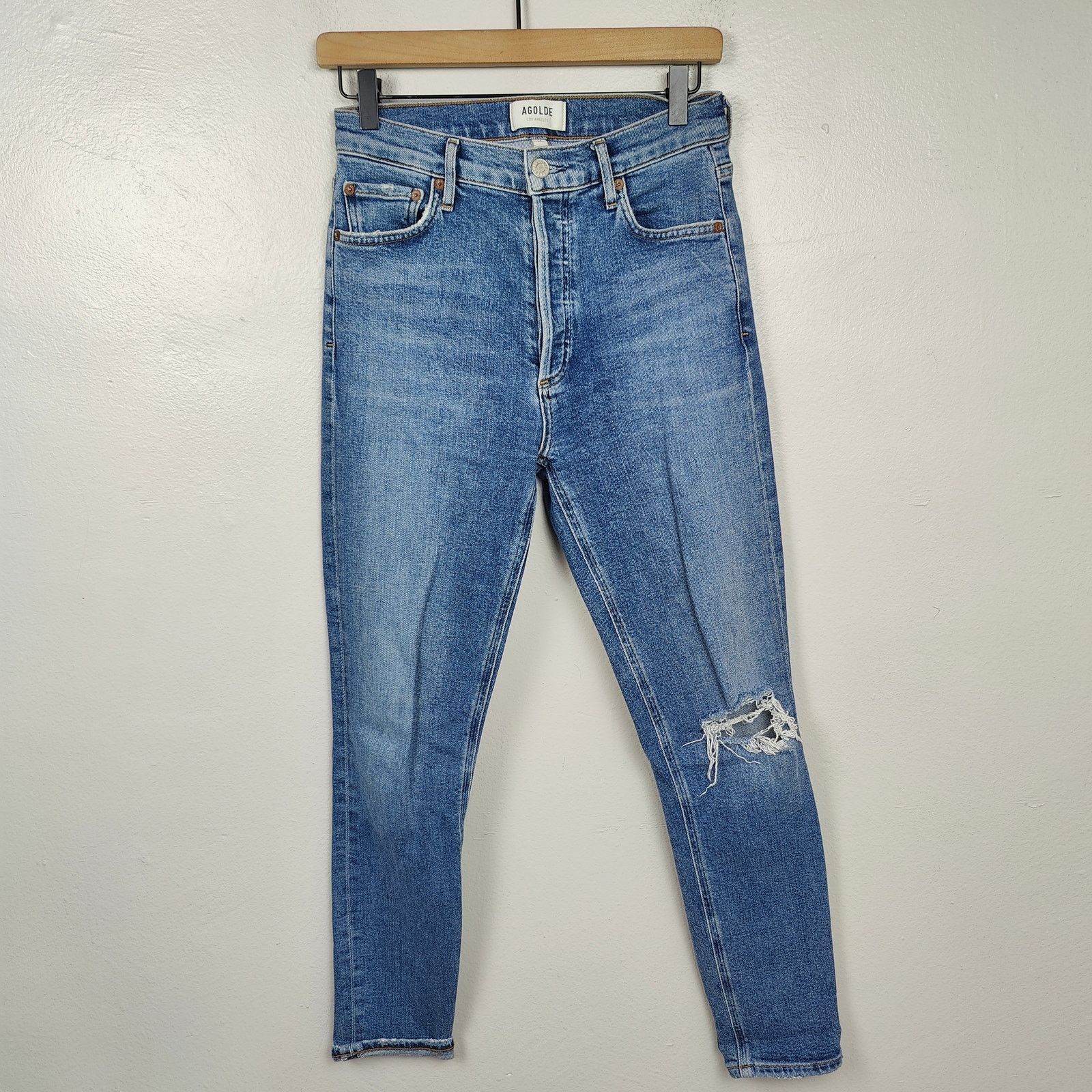Agolde Agolde Nico High Rise Slim Jeans Womens 26 Shoreline Wash Size 26" / US 2 / IT 38 - 1 Thumbnail