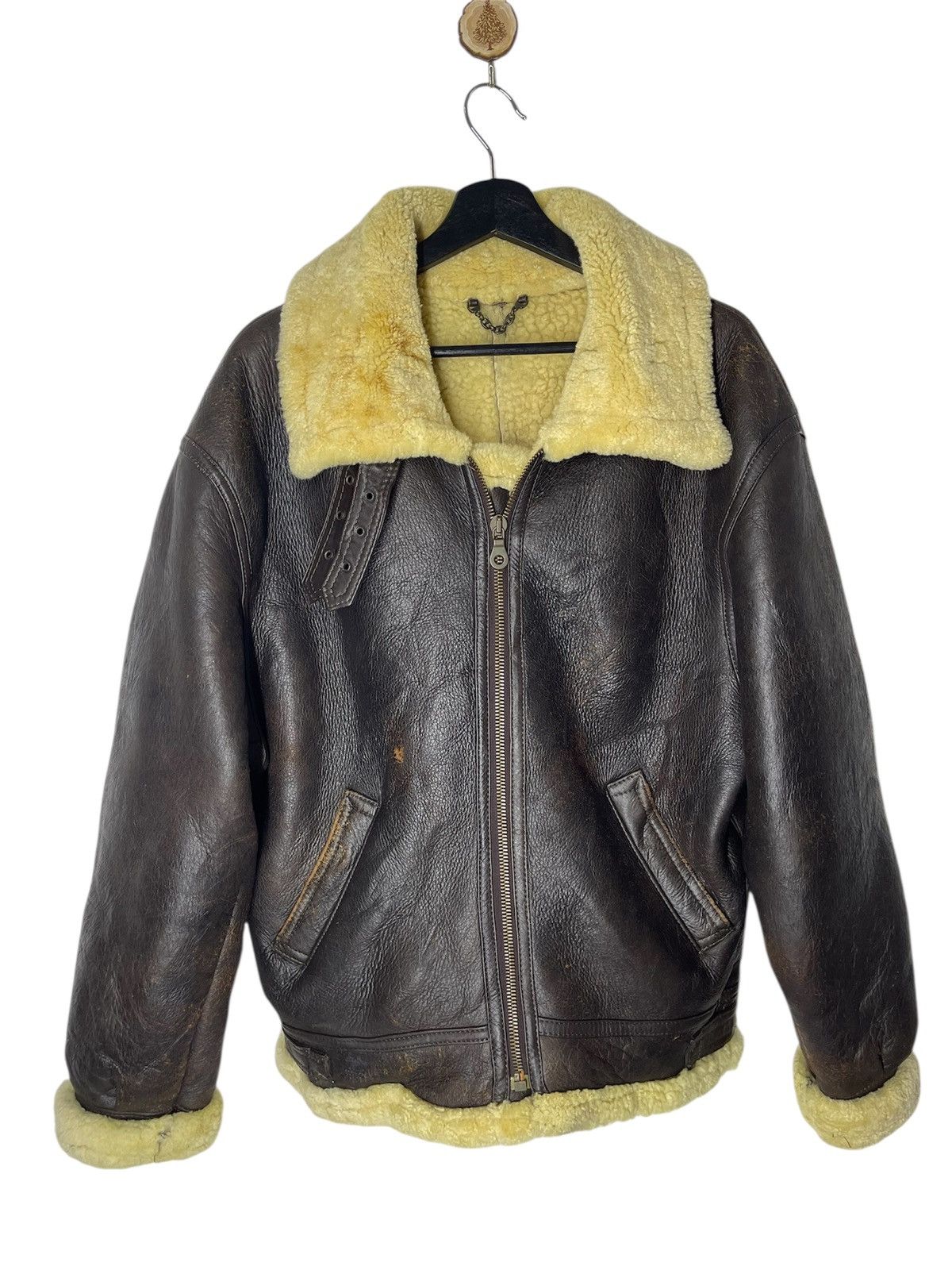 Vintage ❌WINTER SALE❌Vintage B-3 Lambskin Shearling Teodem Italy Size US L / EU 52-54 / 3 - 1 Thumbnail