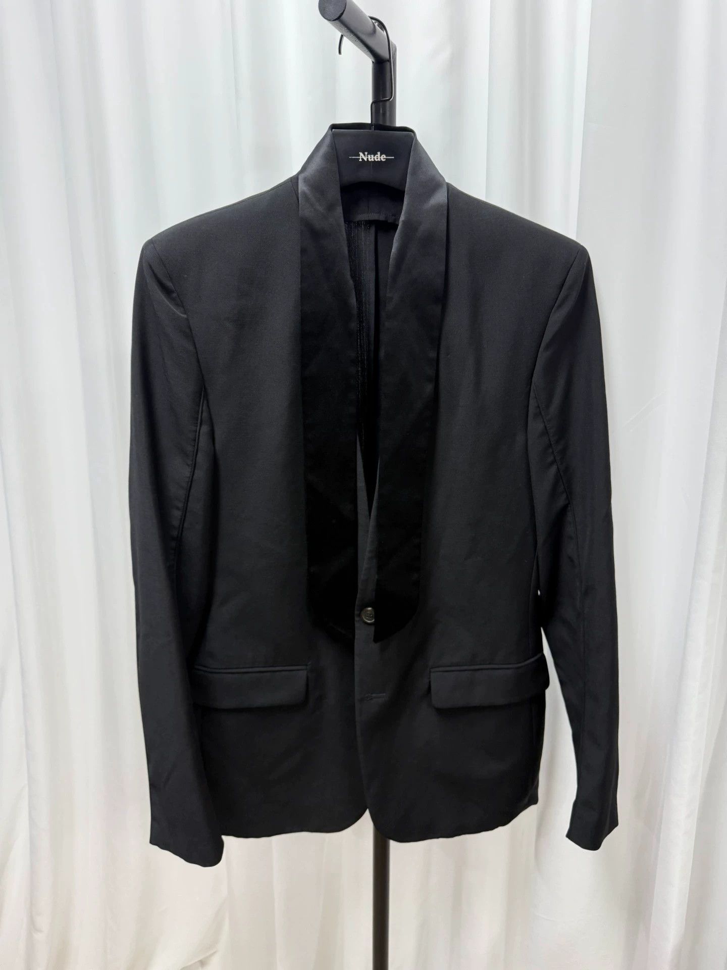 Maison Margiela Masion Margiela Silk Scarf Collarless Blazer Size 48R - 4 Thumbnail