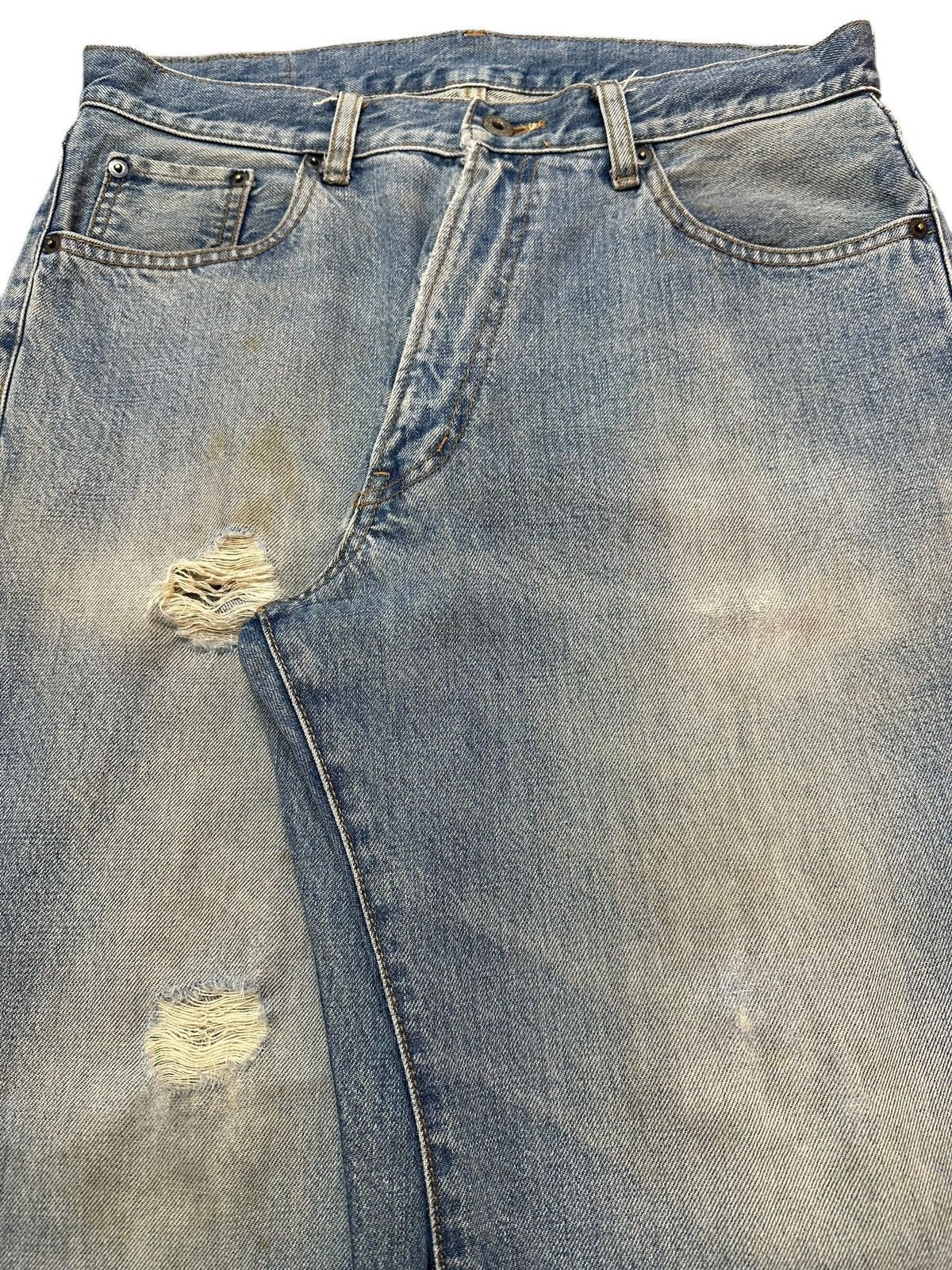 Japanese Brand Vintage Japanese Brand Faded Mud Wash Distress Baggy Jeans Size US 32 / EU 48 - 4 Thumbnail