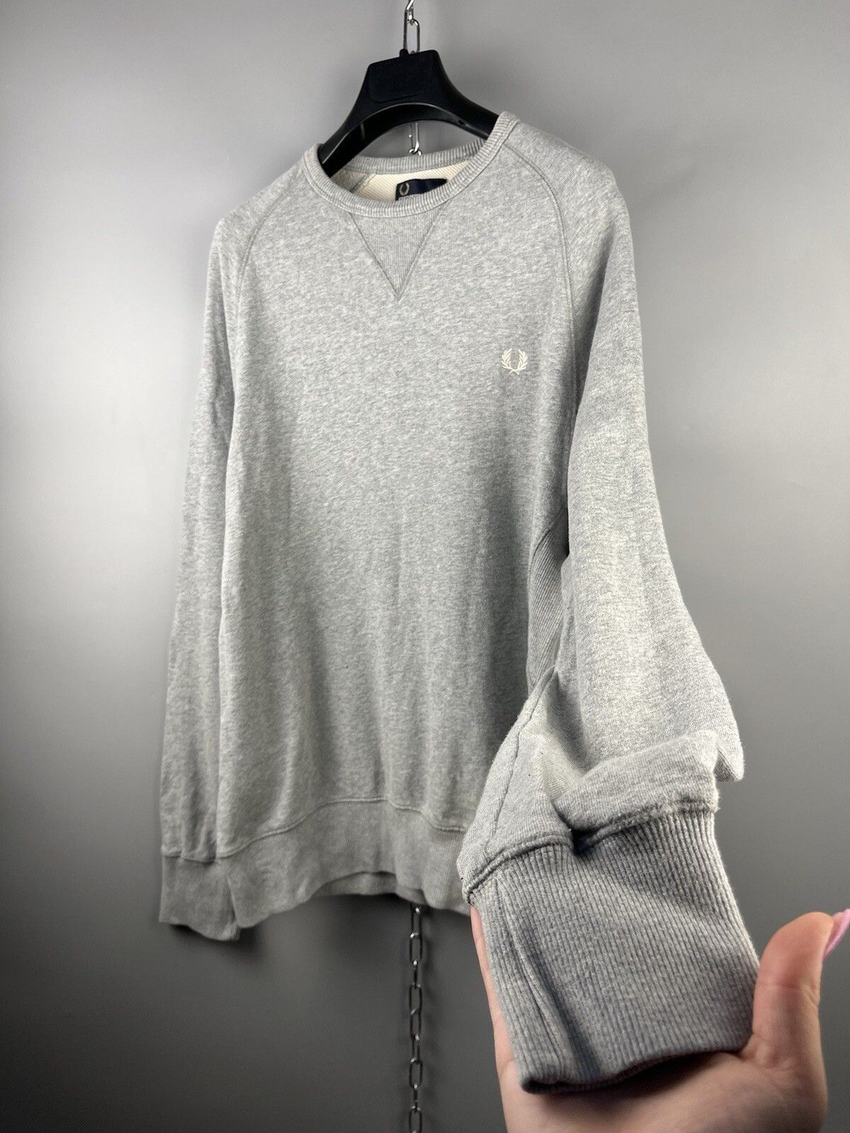 Fred Perry Fred Perry Gray Basic Crew Neck Sweatshirt Pullover Size US M / EU 48-50 / 2 - 9 Thumbnail