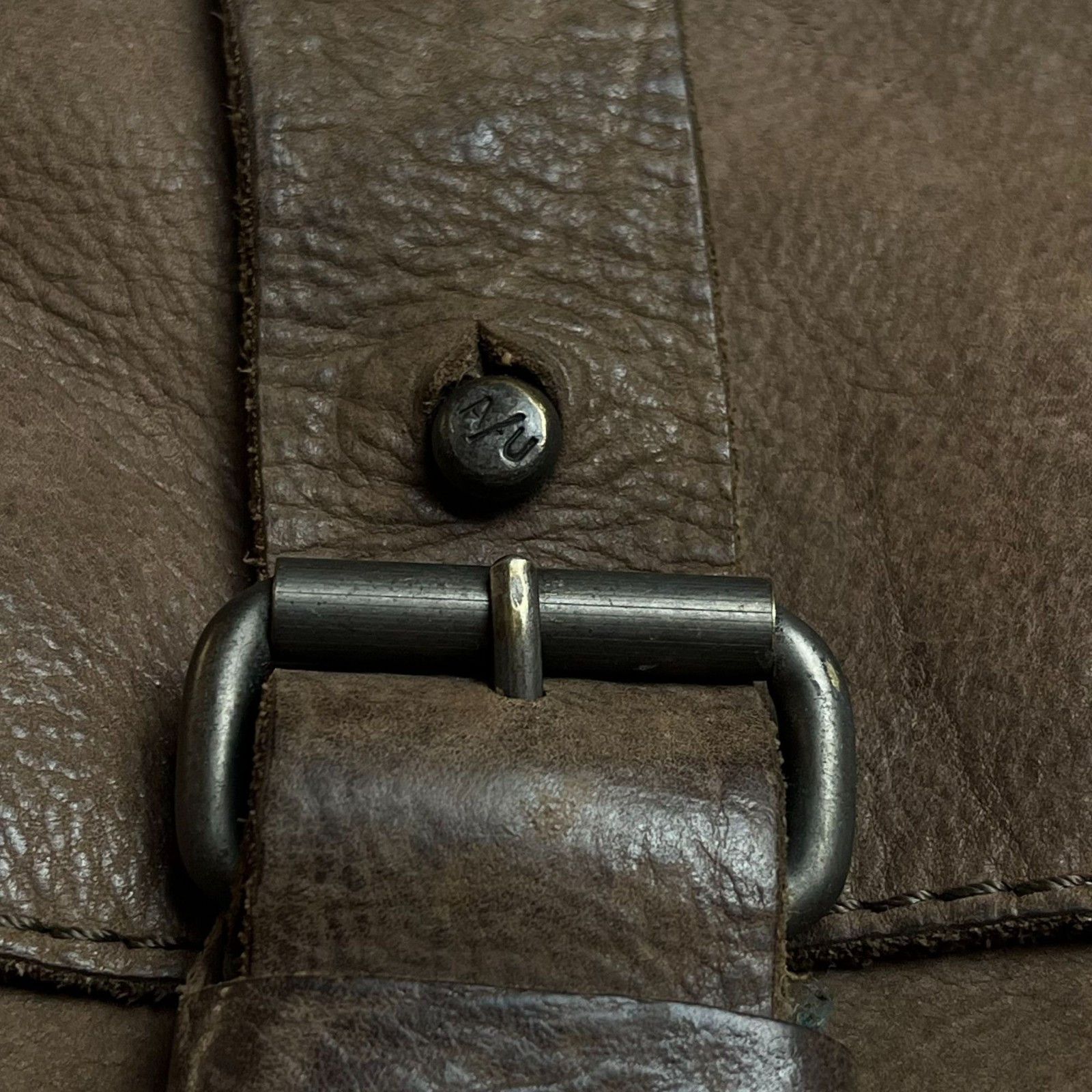 Vintage Aunts & Uncles 100% Heavy Leather Vintage Shoulder Bag Size ONE SIZE - 6 Thumbnail