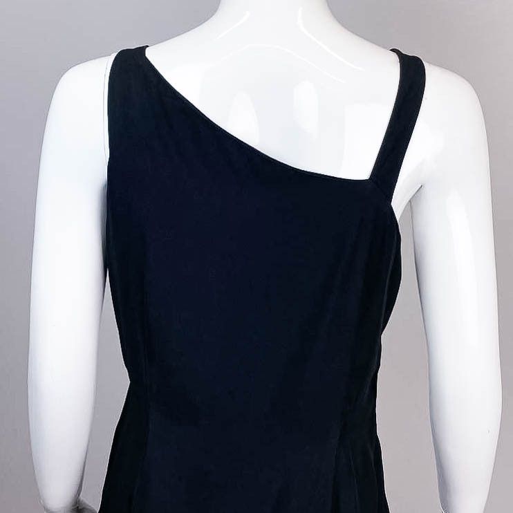 Versace × Versus Versace VERSUS Gianni Versace Dark Blue Medusa Long Dress Vintage Size S / US 4 / IT 40 - 4 Thumbnail