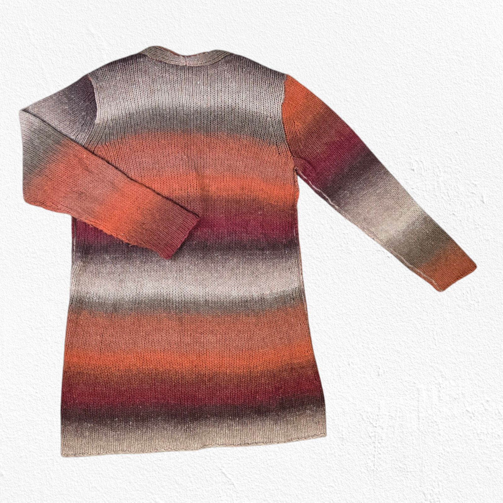 Other J. Jill Orange Ombre Striped Wool Blend Cardigan Size MP Size M / US 6-8 / IT 42-44 - 10 Thumbnail