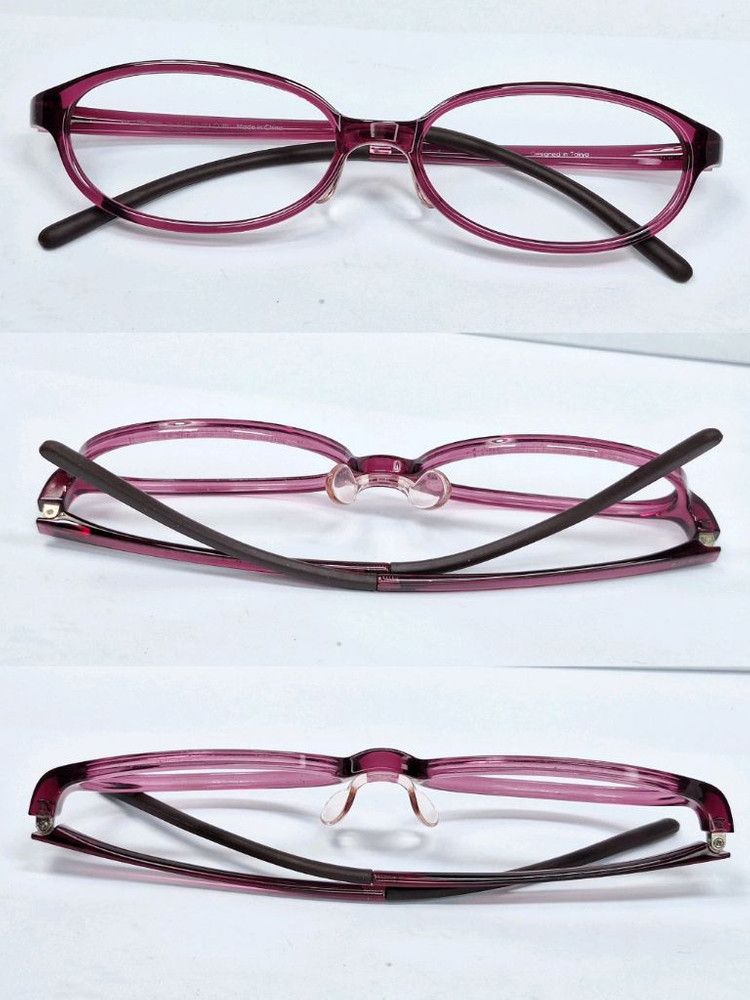JINS JINS FPC-14S-102R Slim Wine Brown Glasses Frame Ultralight Size ONE SIZE - 2 Thumbnail