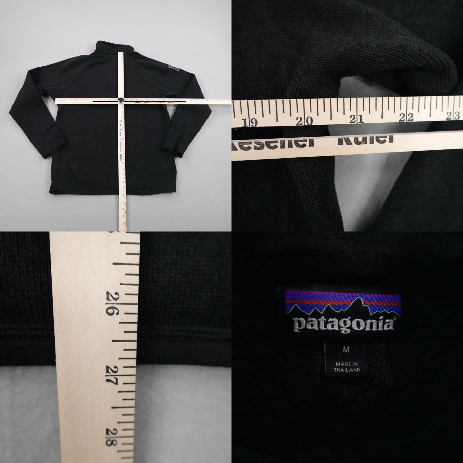 Patagonia Patagonia Mens Medium Black Fleece Pullover Mock Neck 1/4 Zip Better Sweater Size US M / EU 48-50 / 2 - 8 Thumbnail