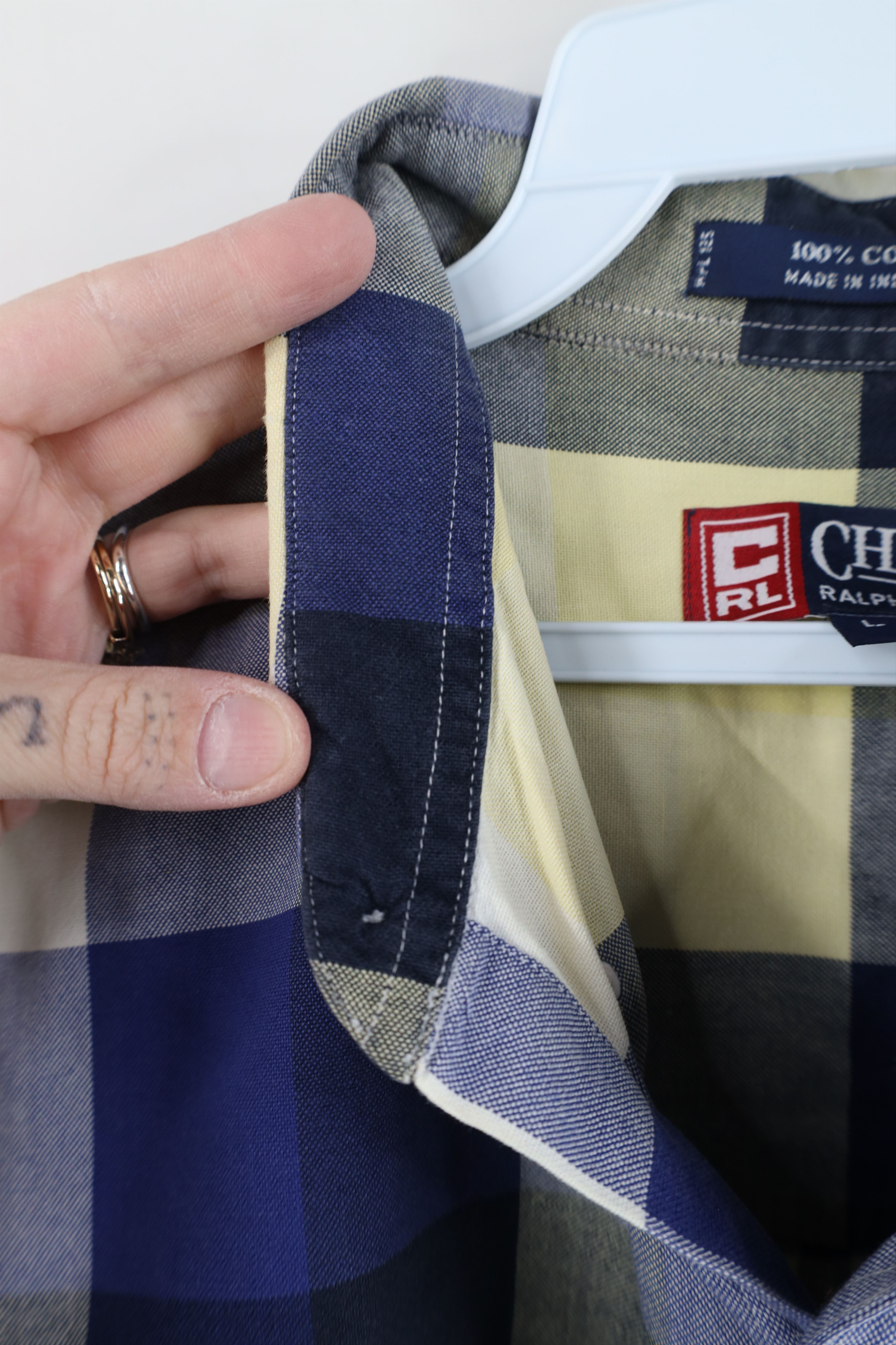 Ralph Lauren Vintage 90s Chaps Ralph Lauren Monogram Button Down Shirt Size US L / EU 52-54 / 3 - 10 Thumbnail