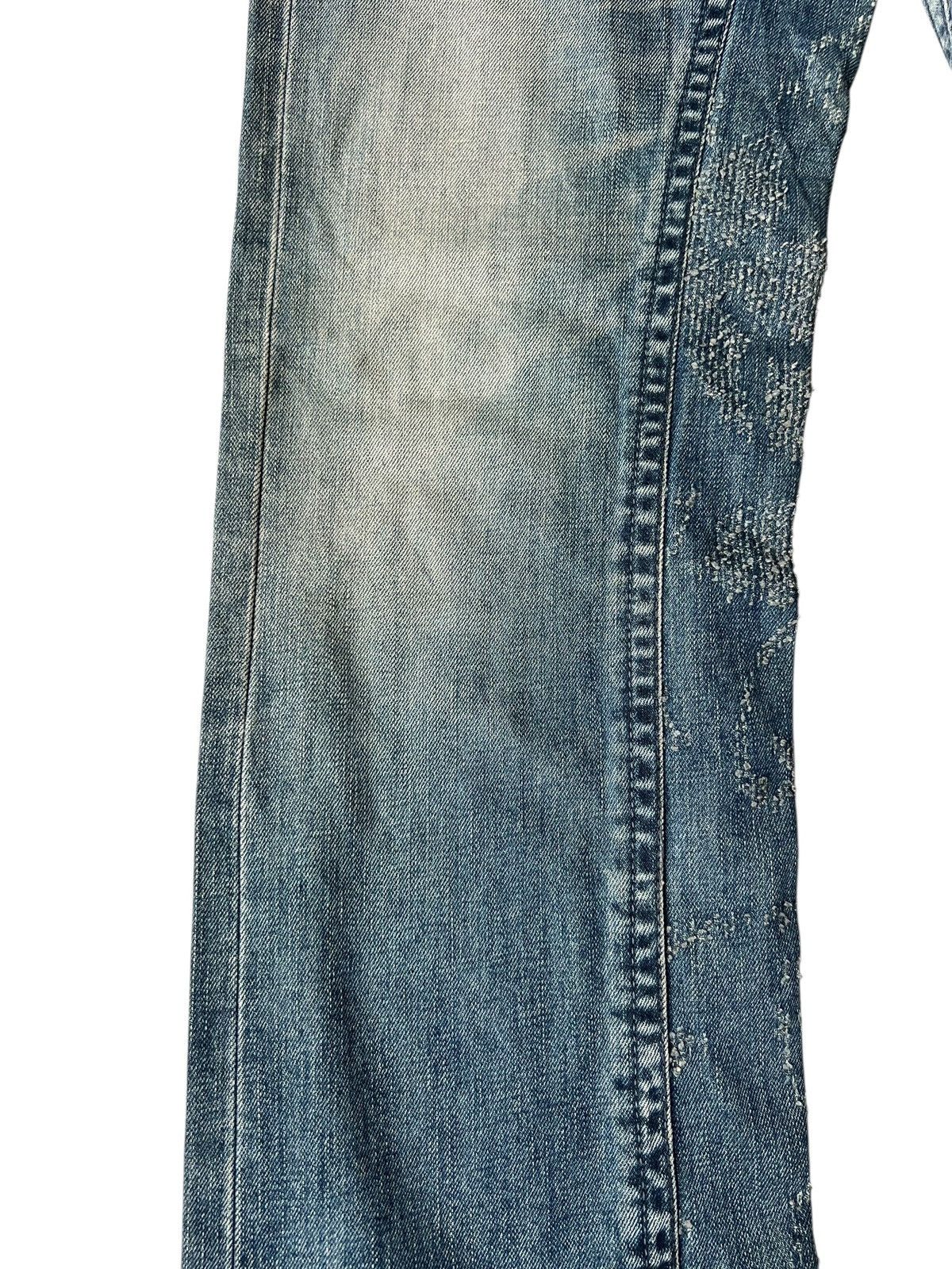 Handmade Mizra Hand Made in Japan Distressed Boro Denim Bootcut Jeans Size US 30 / EU 46 - 9 Thumbnail