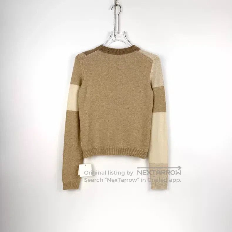 Hermes Hermes Khaki Butterfly Pattern Cashmere Sweater Size XS / US 0-2 / IT 36-38 - 4 Thumbnail