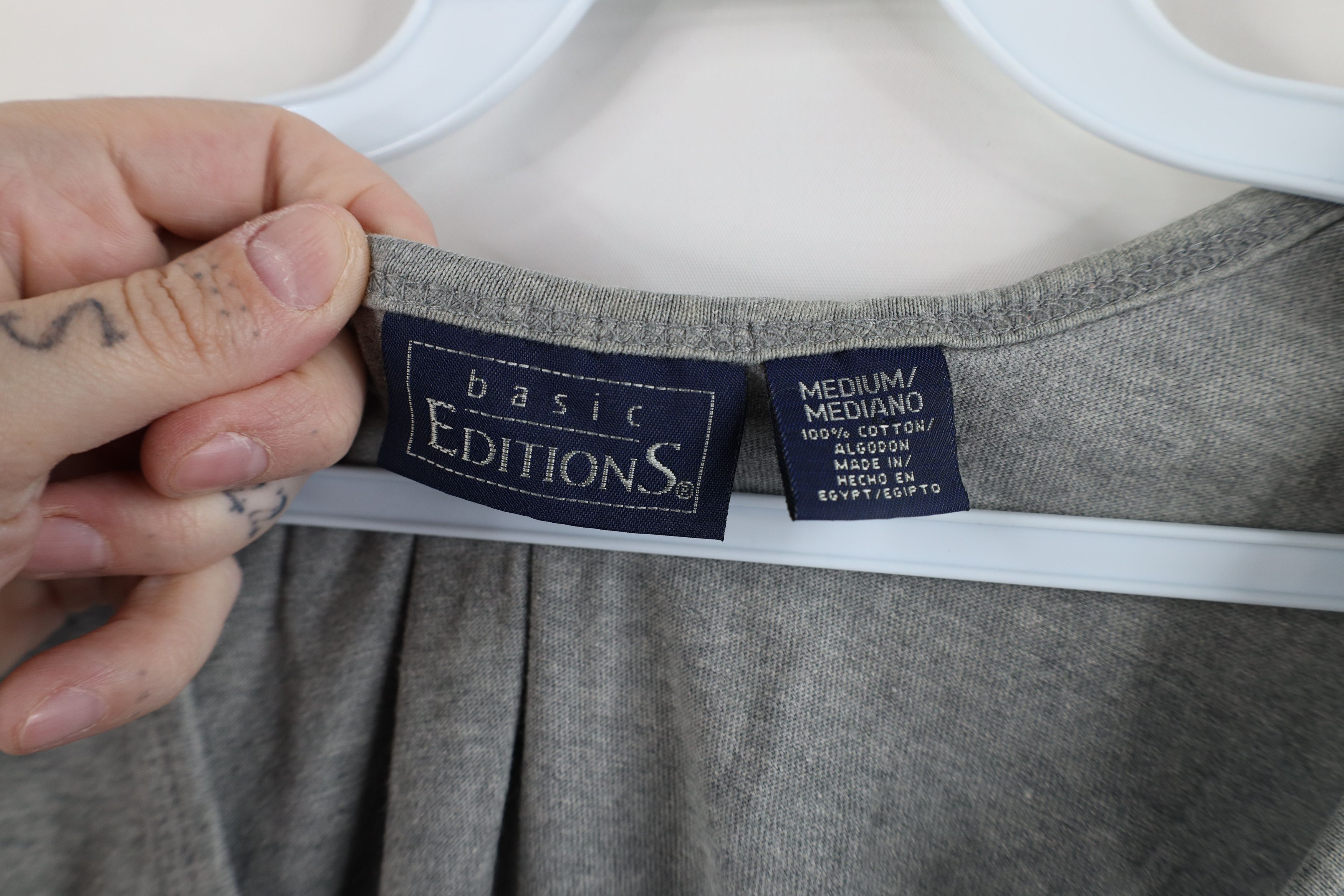 Vintage Vintage 90s Streetwear Heavy Cotton Tank Top T-Shirt Gray Size US M / EU 48-50 / 2 - 5 Thumbnail