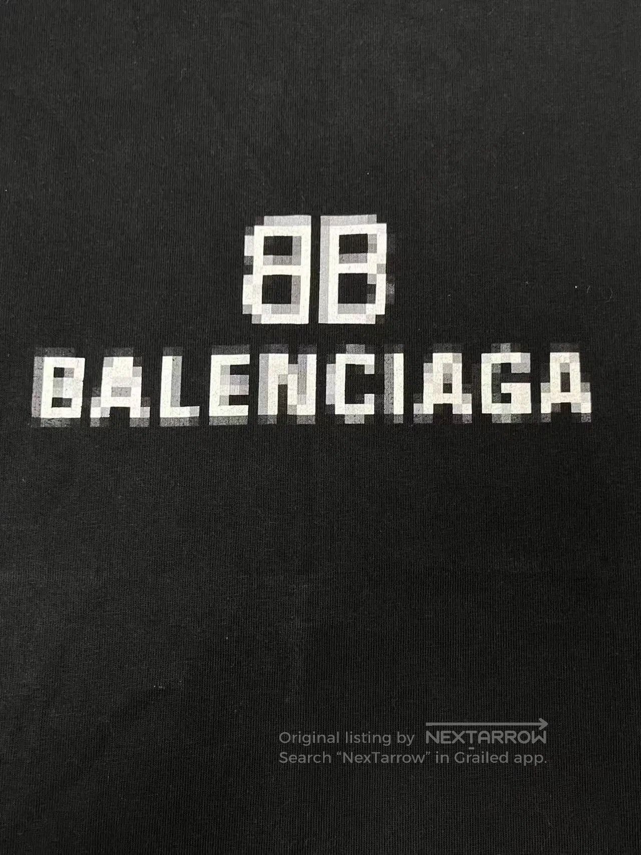 Balenciaga Balenciaga Black Logo Loose Fit T. Size XS / US 0-2 / IT 36-38 - 3 Thumbnail