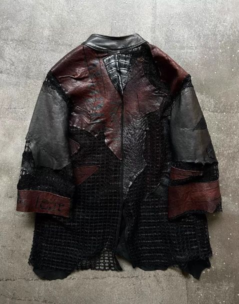 Other TT by SHOHEI TAKAMIYA Patchwork Distressed Leather Jacket Size US S / EU 44-46 / 1 - 3 Thumbnail
