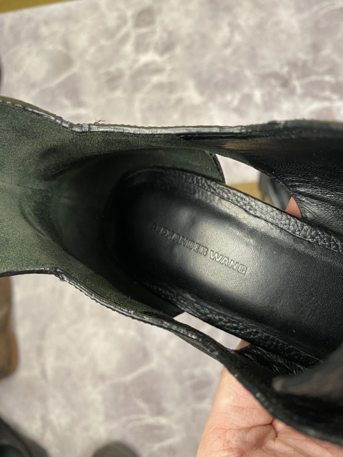 Alexander Wang Alexander Wang Zoe Black Leather Avant-garde Shoes Size: 41 Size US 11 / IT 41 - 5 Thumbnail
