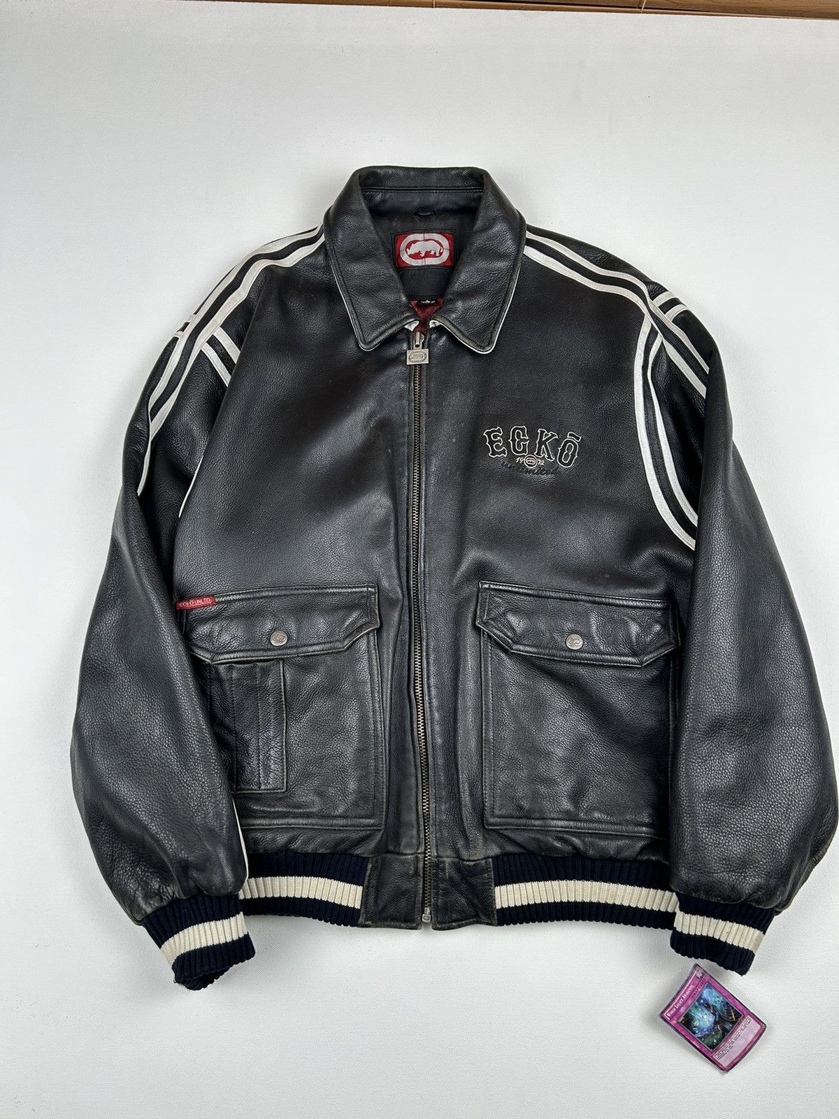 Ecko Unltd. × Vintage 90s-2000s Ecko Unlimited Leather Jacket Size US L / EU 52-54 / 3 - 2 Thumbnail