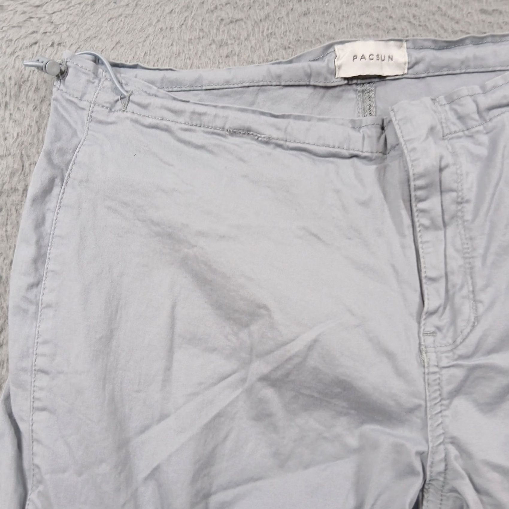 Pacsun PacSun Grey Parachute Cargo Pants XS Gorpcore Baggy Adjustable Womens Size 26" / US 2 / IT 38 - 6 Thumbnail