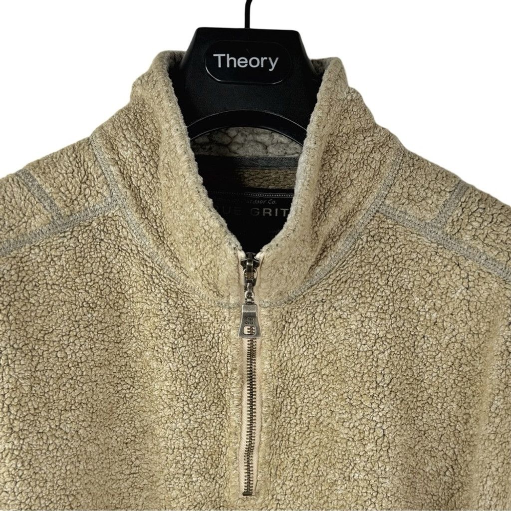 True Grit TRUE GRIT Men's 1/4 Zip Tan Sherpa Pullover Neck Cover L/XL Size US L / EU 52-54 / 3 - 3 Thumbnail