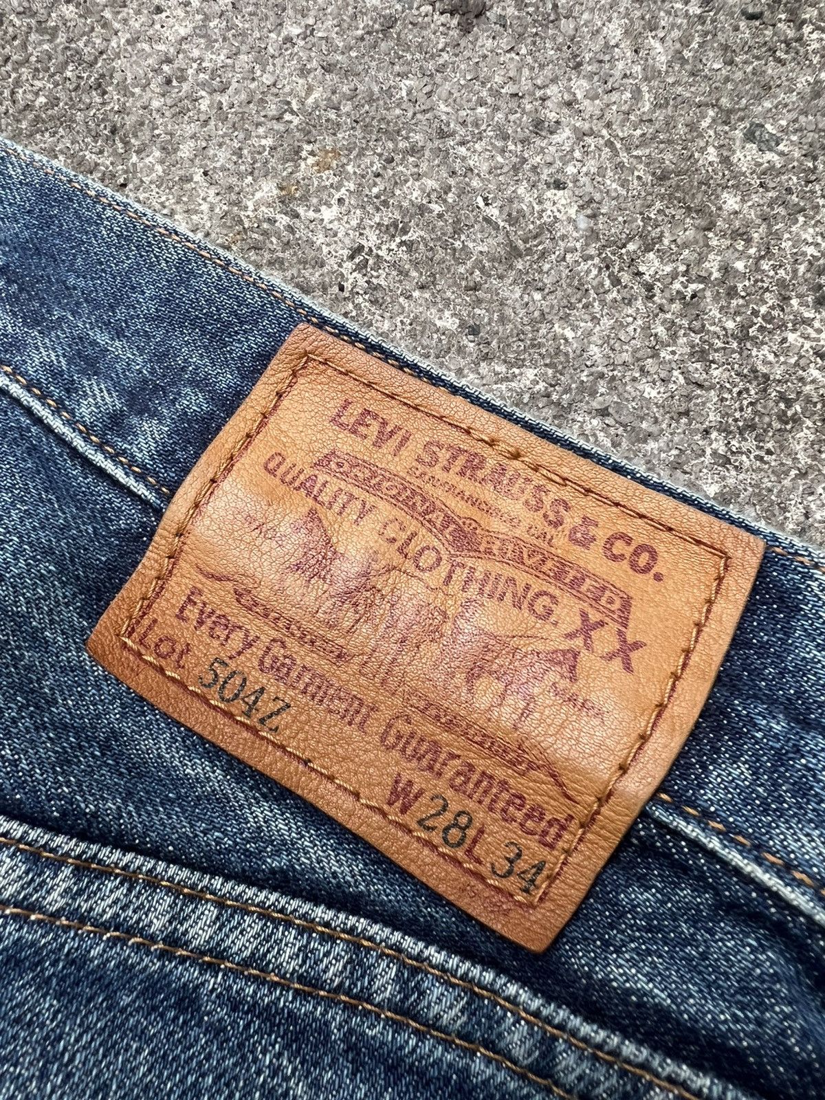 Levi's Vintage 90’s Levis 504Z Big E Selvedge Distressed Jean Size US 28 / EU 44 - 24 Thumbnail