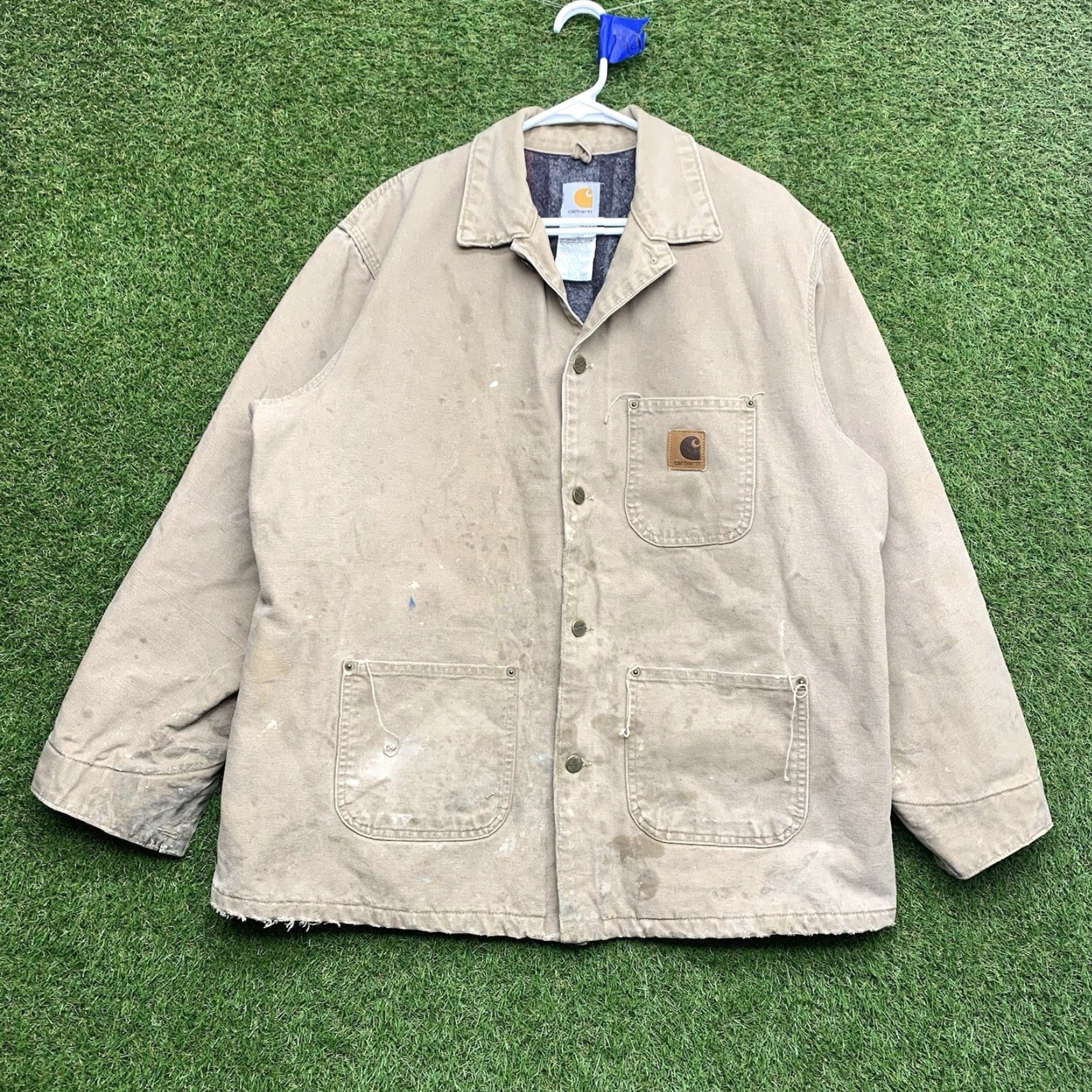 Carhartt VINTAGE Carhartt Jacket Men L Brown Canvas Lined Bomber Workwear Coat C58 CHT J97 Insulation Polyester Short Description? Size US L / EU 52-54 / 3 - 7 Thumbnail
