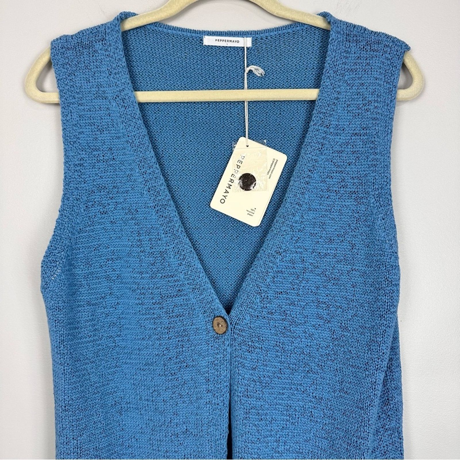 Other Peppermayo Capri Glow Knit Longline Vest Azure Blue 8 NWT Size M / US 6-8 / IT 42-44 - 8 Thumbnail