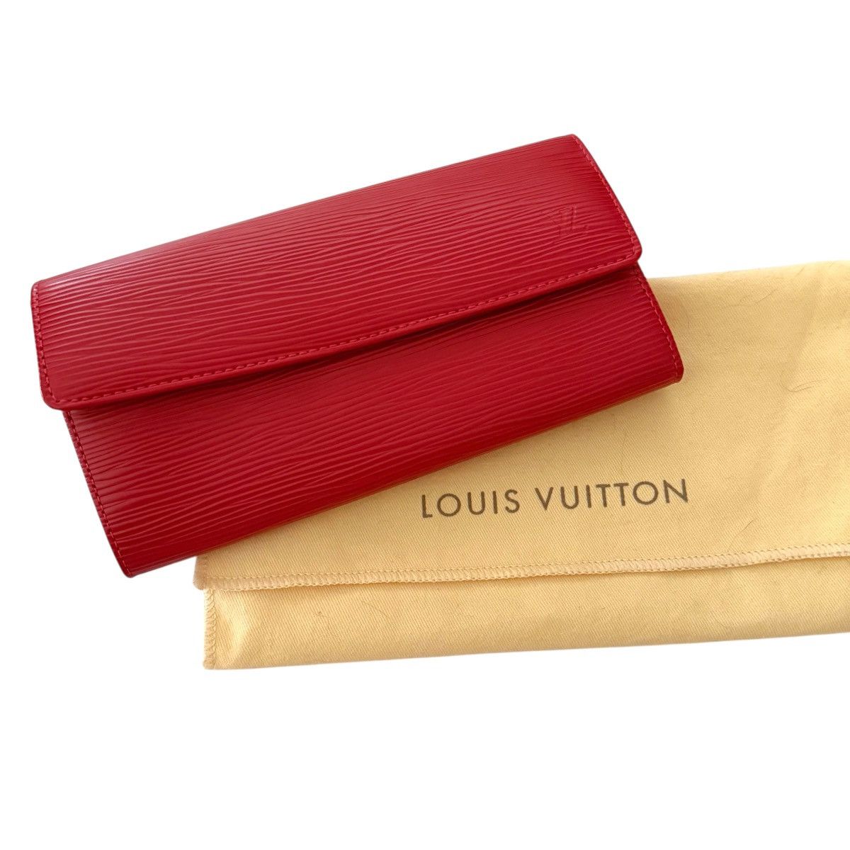 Louis Vuitton Louis Vuitton Epi Rouge / Red Sarah Textured Leather Wallet Size ONE SIZE - 1 Thumbnail