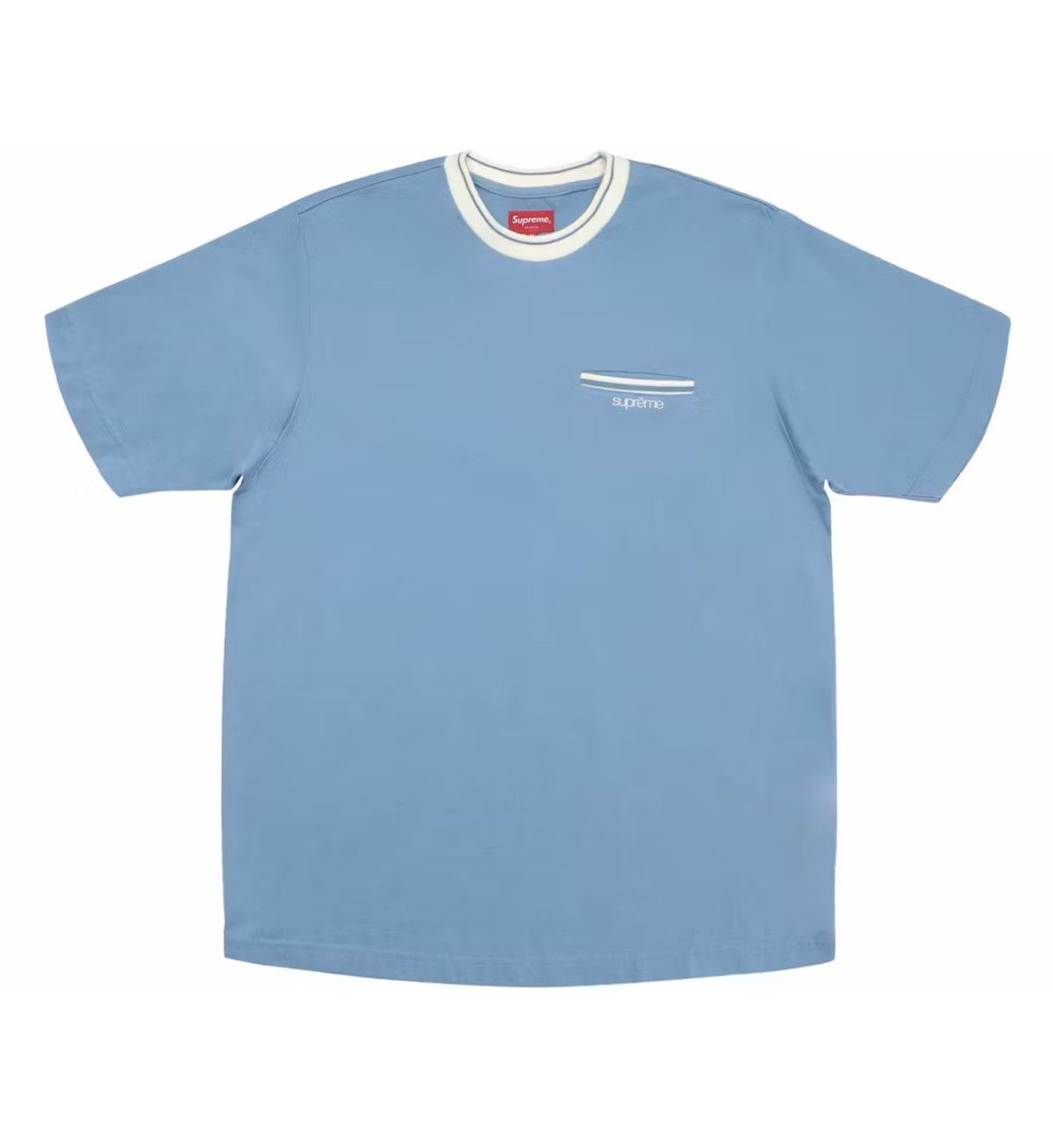 Supreme Supreme Ribbed Pocket Tee SS18 Slate Vintage Medium Size US M / EU 48-50 / 2 - 2 Thumbnail