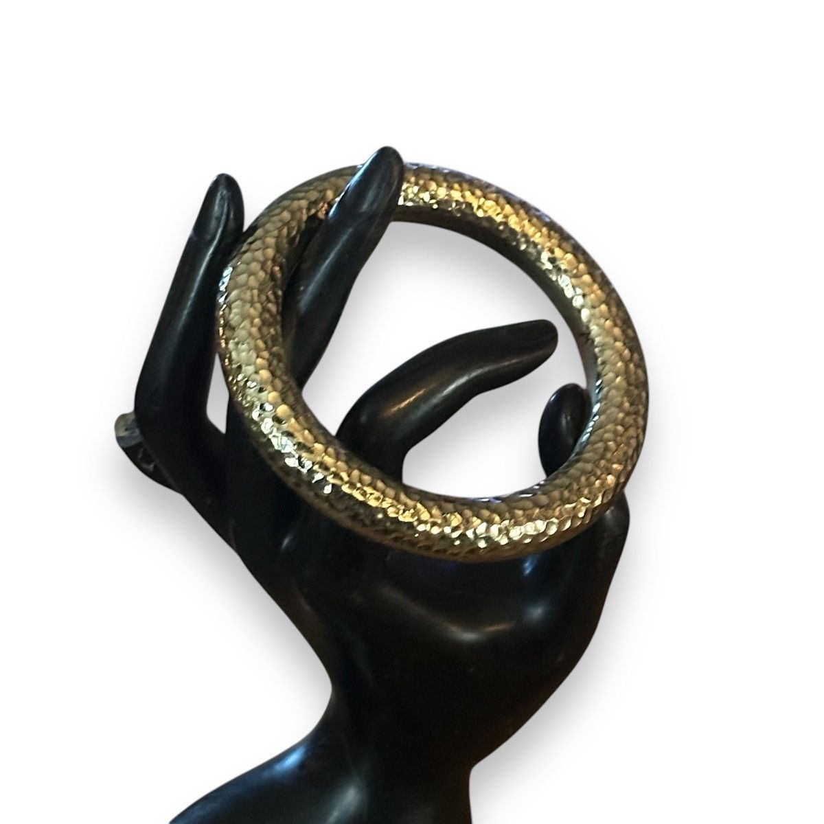 Other Gold tone hammered round bangle bracelet Size ONE SIZE - 3 Thumbnail