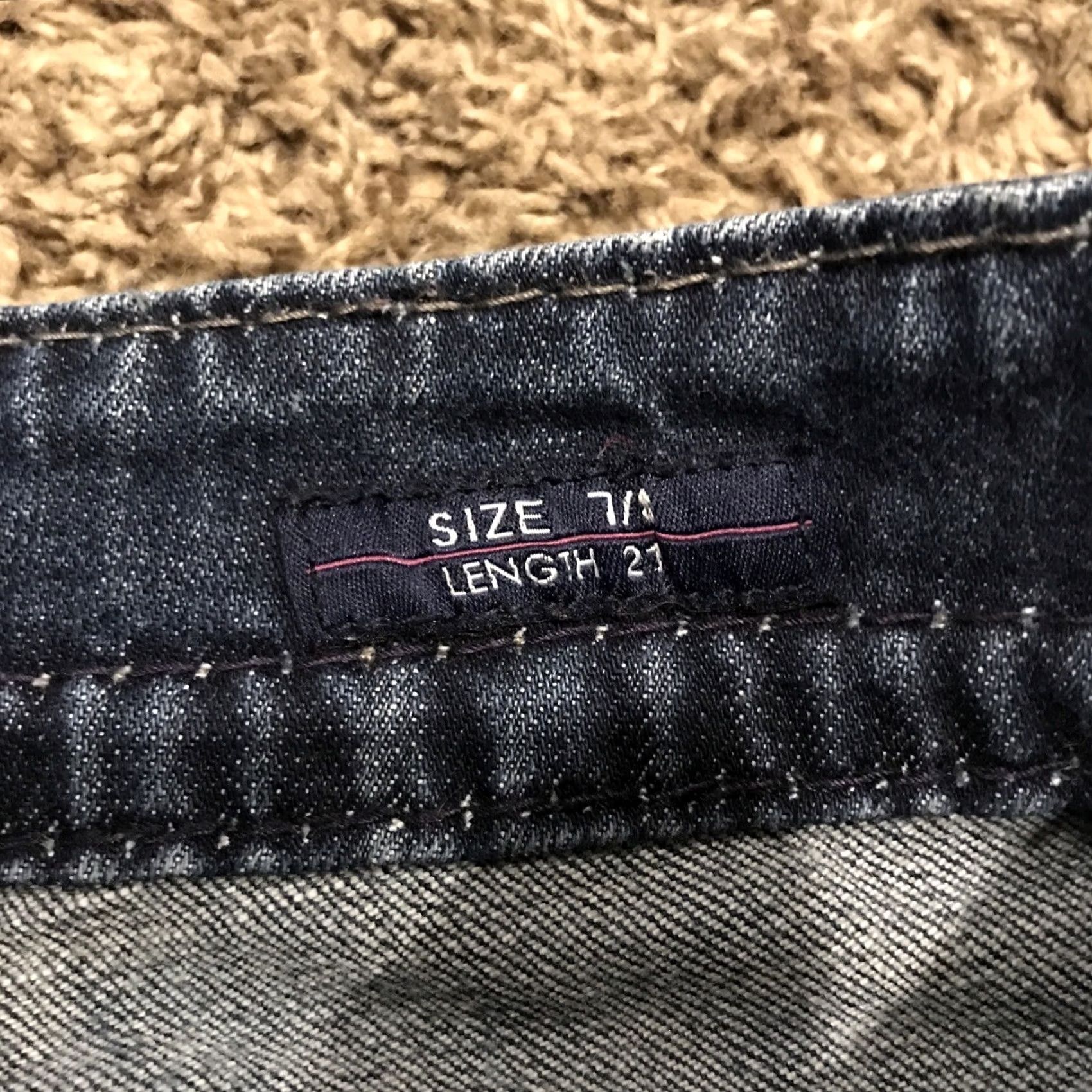 Vintage VIGOSS Womens Capri Jeans Denim Cotton Blue 7/8 Capris Regular Rise 32in Waist Inseam 22in Button Pockets Capris Size 28" / US 6 / IT 42 - 4 Thumbnail