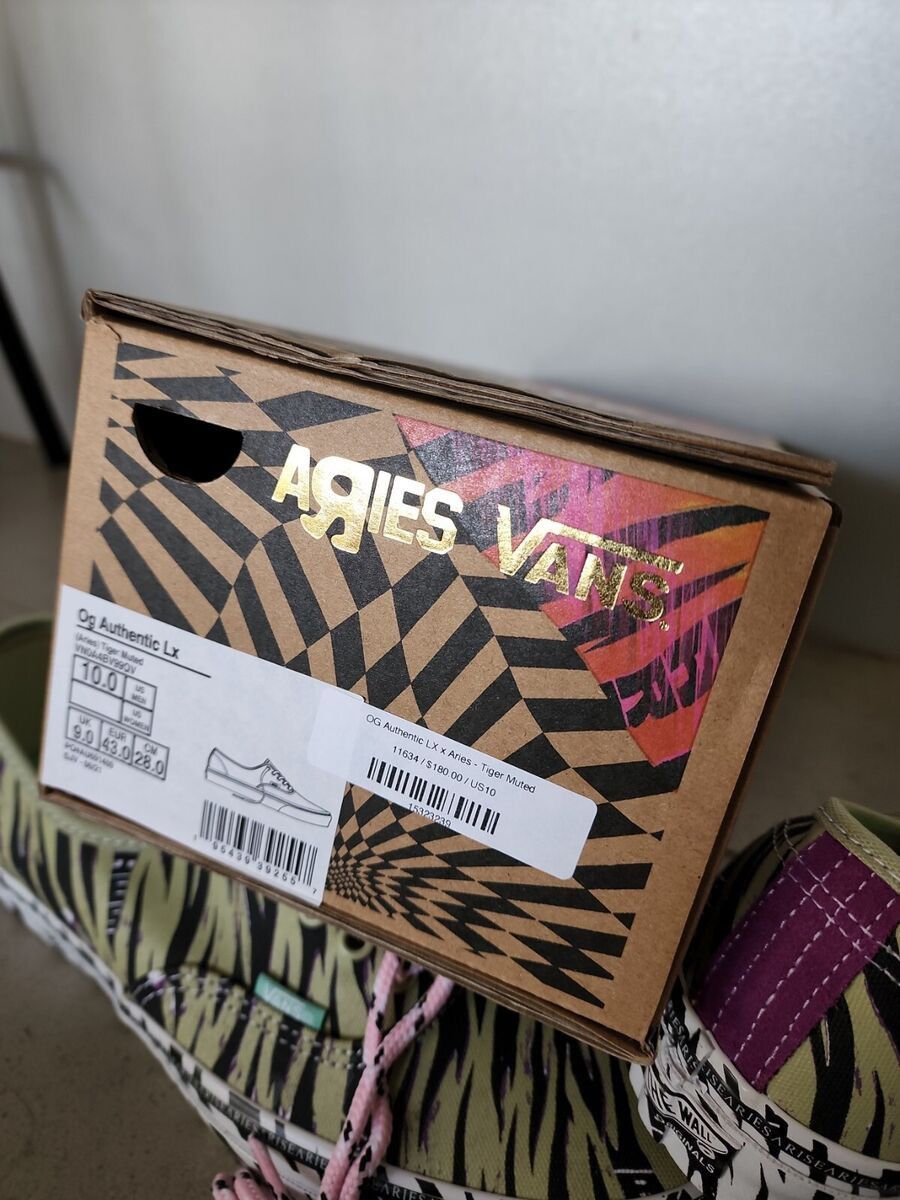 Aries × Vans Vans Black & Green Aries Edition Zebra Authentic LX Sneakers Size US 7 / EU 40 - 7 Thumbnail