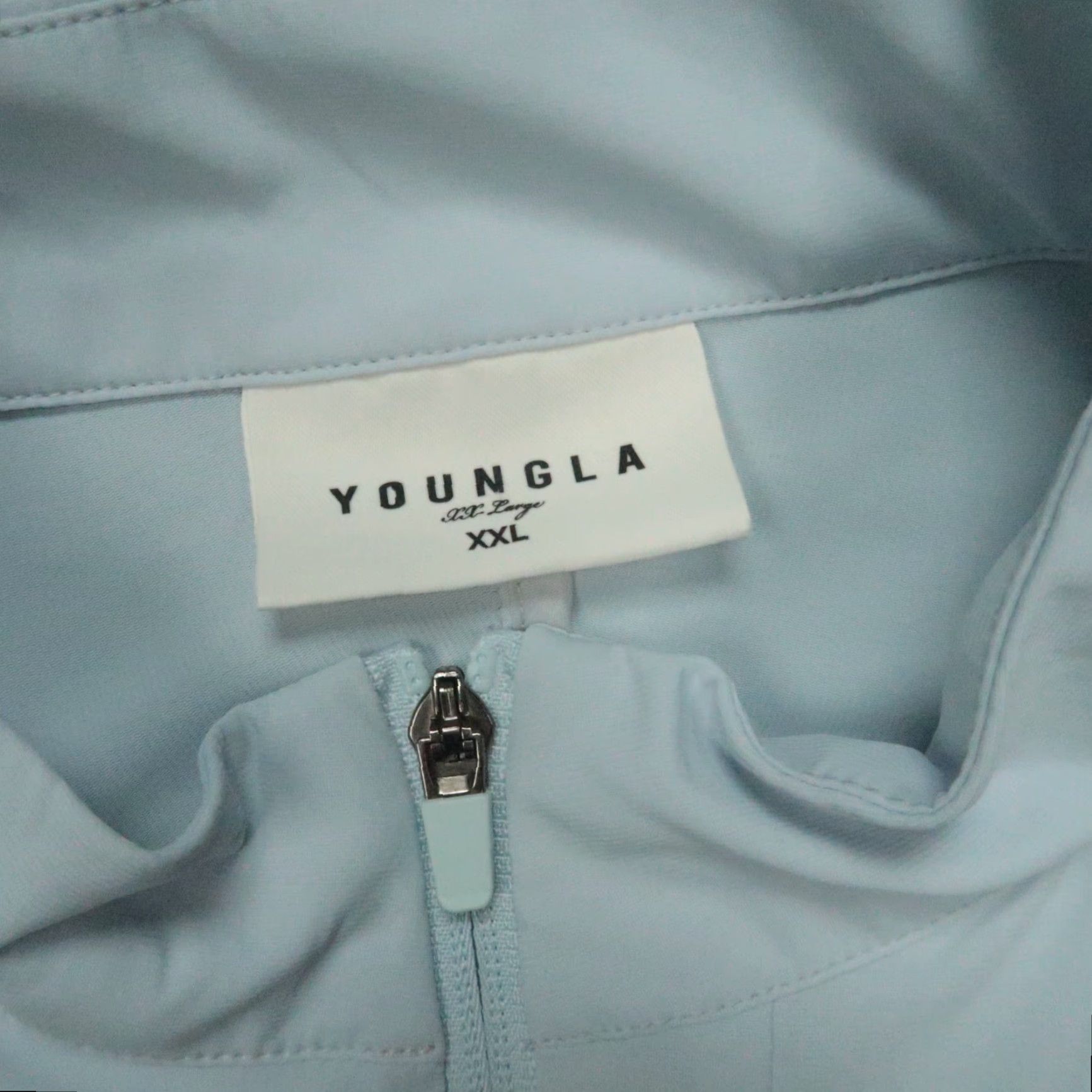 YoungLA YoungLA Jacket Men 2XL XXL Blue Lightweight Full Zip Pockets Morning Run Zip Up Size US XXL / EU 58 / 5 - 3 Thumbnail