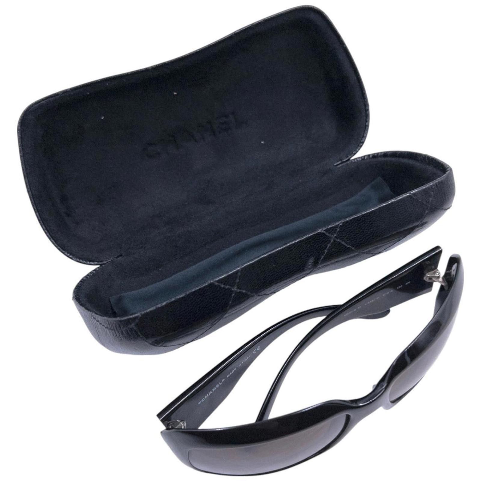 Chanel Vintage Chanel Crocodile Logo Sunglasses Size ONE SIZE - 8 Thumbnail