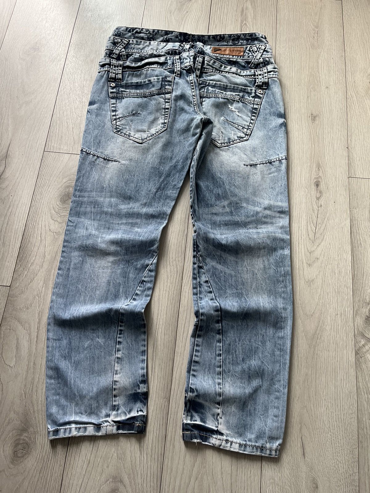 Japanese Brand cyber y2k denim distressed skate streetwear wideleg archive Size US 34 / EU 50 - 10 Thumbnail