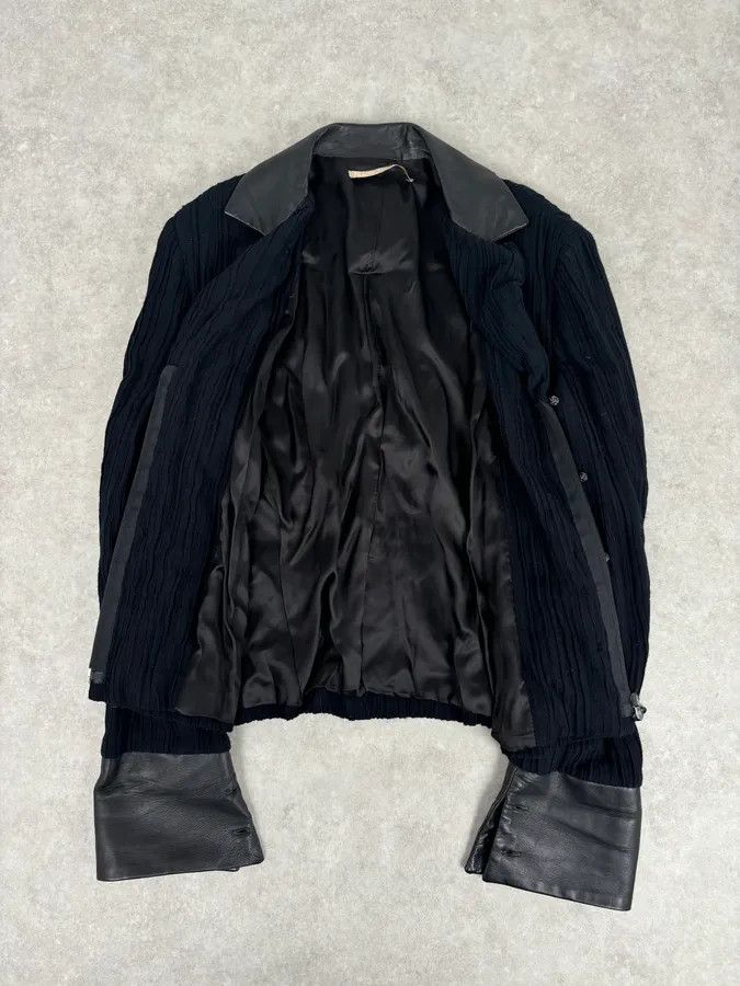 Roberto Cavalli SS2005 Cavalli Black Pleated Hybrid Blazer Jacket Size 42R - 7 Thumbnail