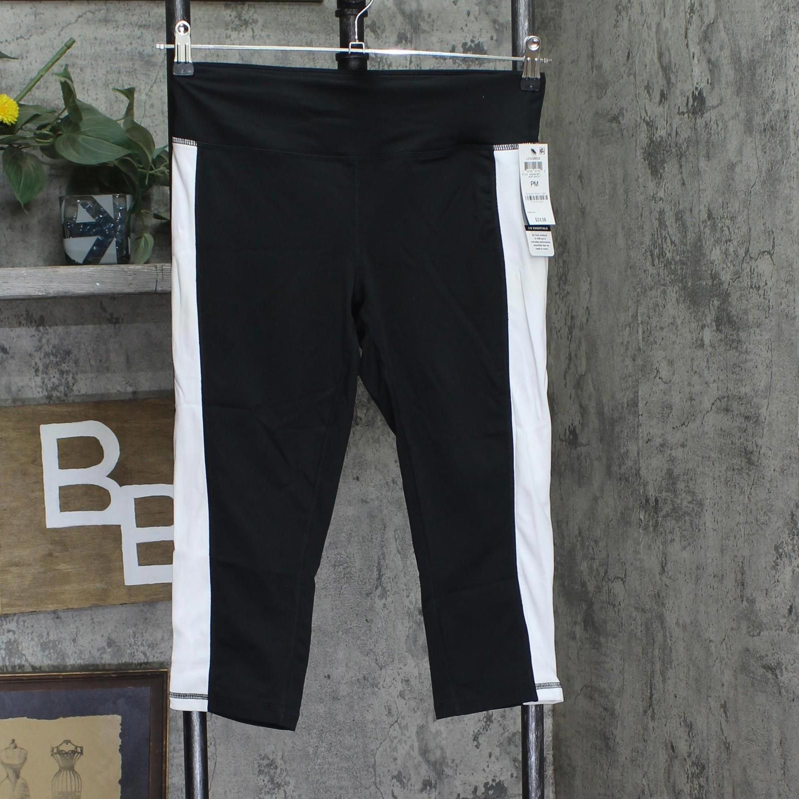 Other Nwt Id Ideology Petite Capri Leggings Noir White / Black Pm Size 32" / US 10 / IT 46 - 1 Thumbnail