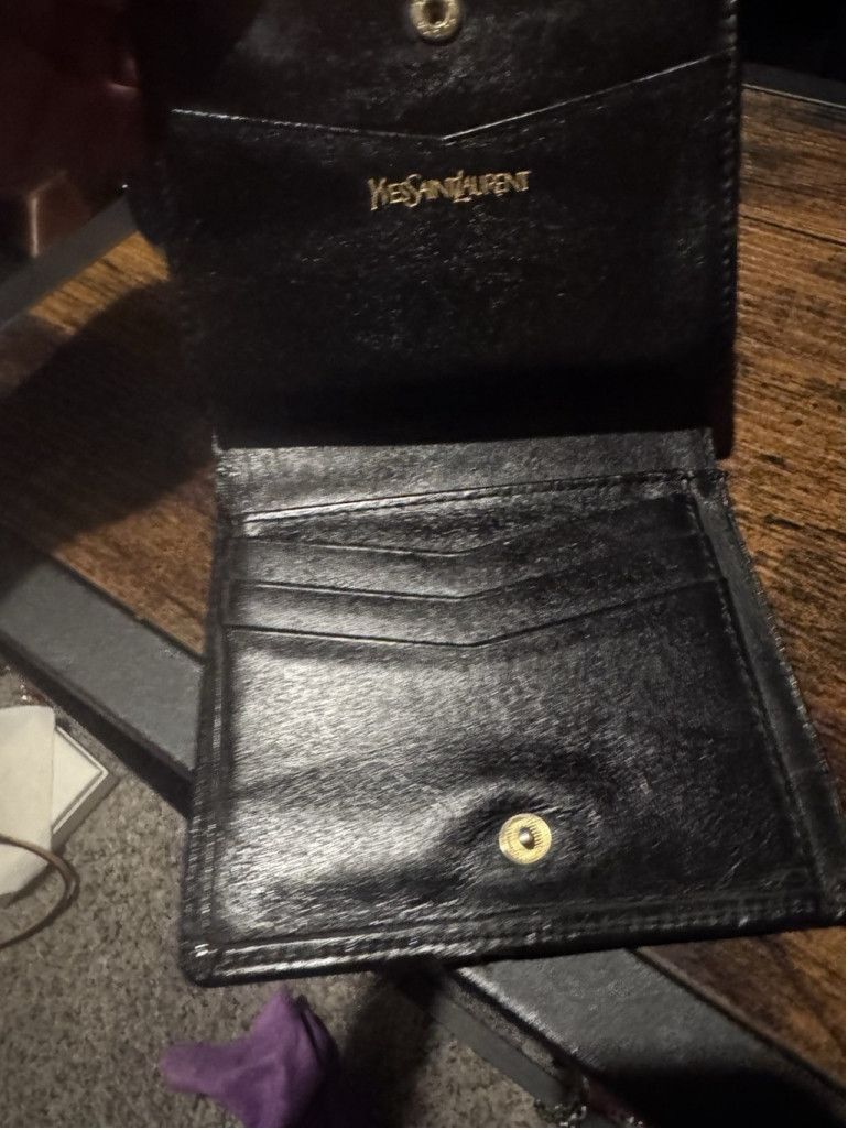 Saint Laurent Paris Yves Saint Laurent Embossed Leather Bifold Wallet Size ONE SIZE - 13 Thumbnail
