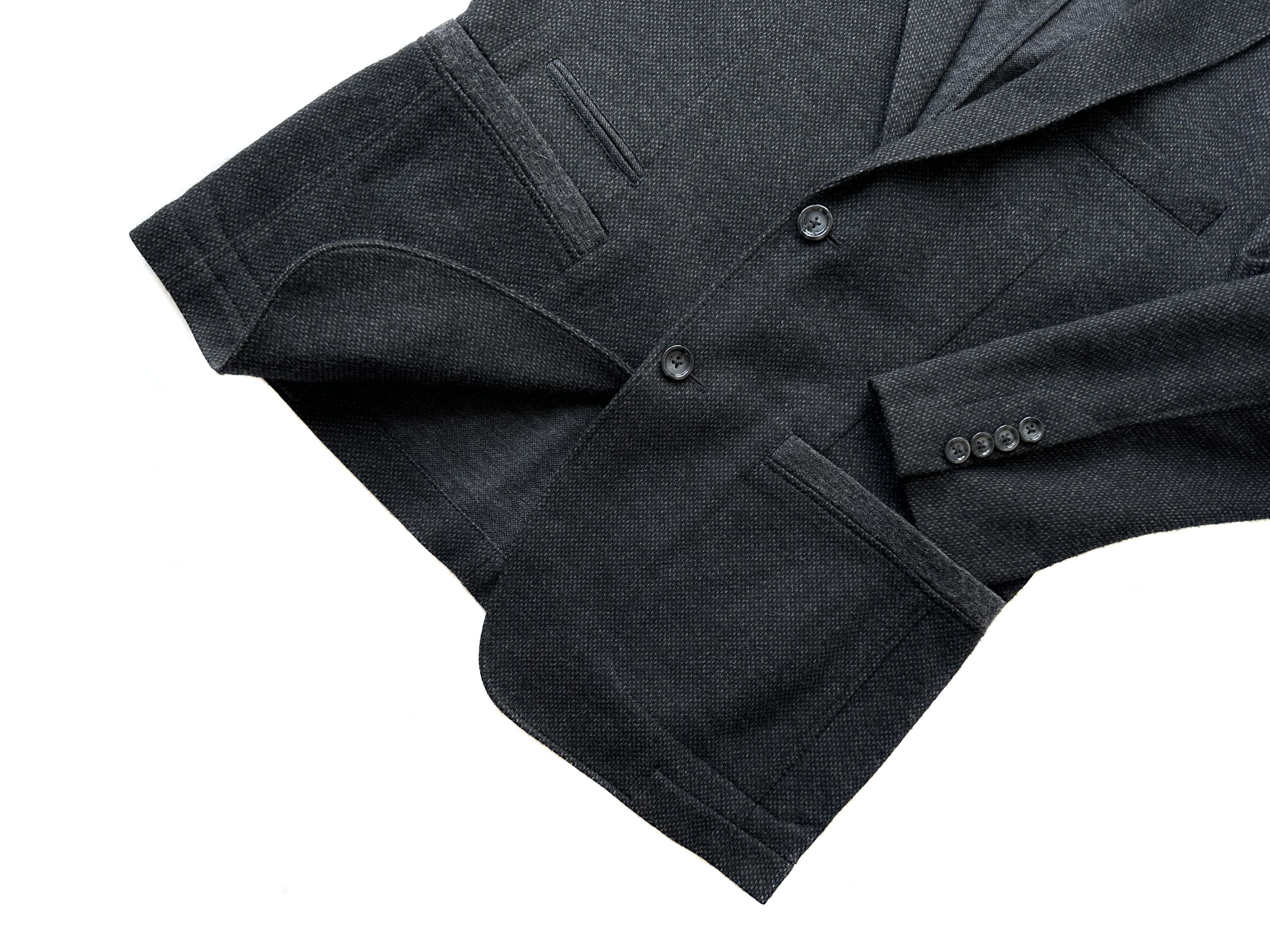 Hugo × Hugo Boss Hugo Boss dark grey melange wool blazer Size 48R - 6 Thumbnail