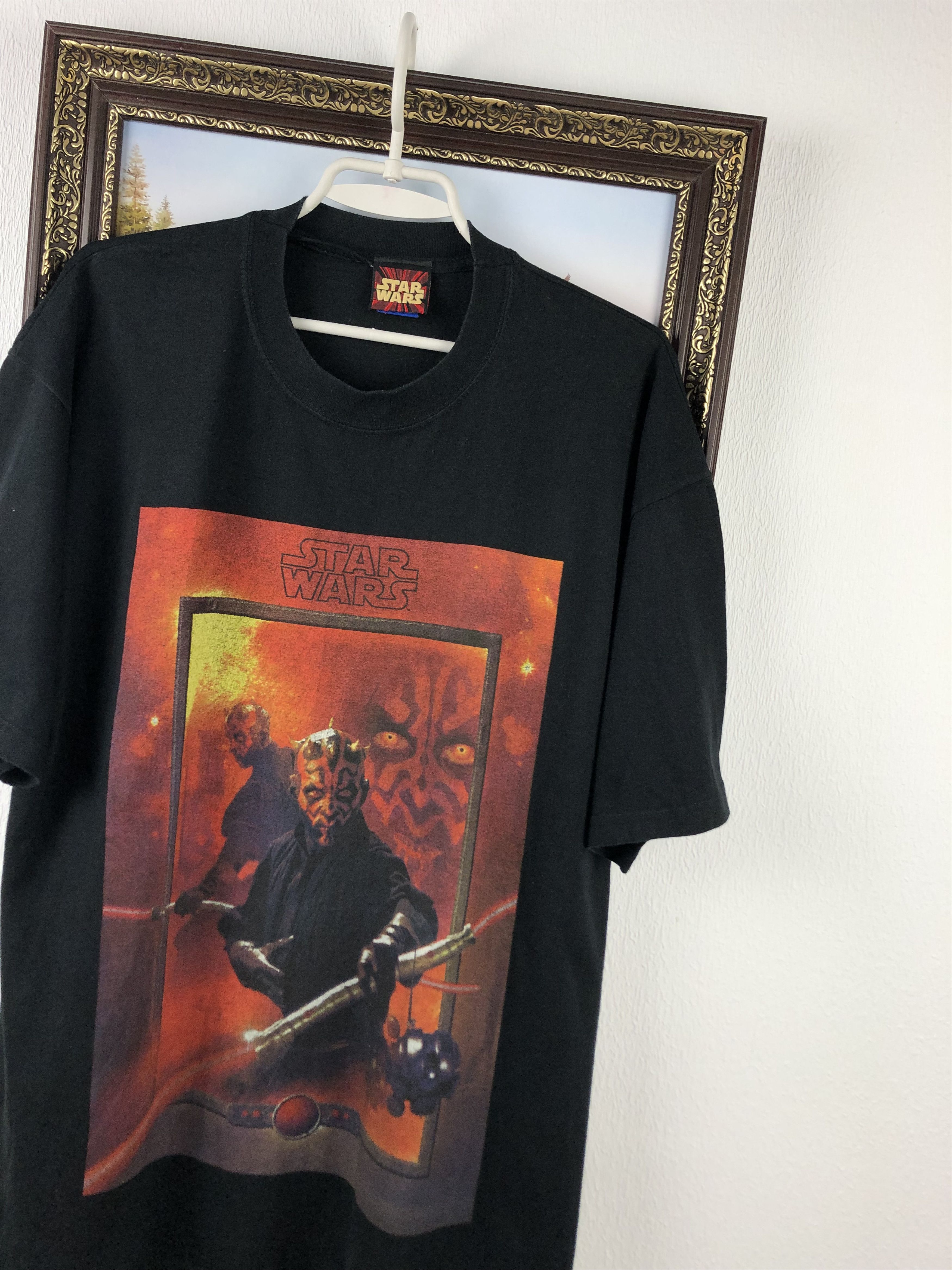 Vintage Vintage 90's Darth Maul Graphic Tee Star Wars Shirt Size US L / EU 52-54 / 3 - 4 Thumbnail
