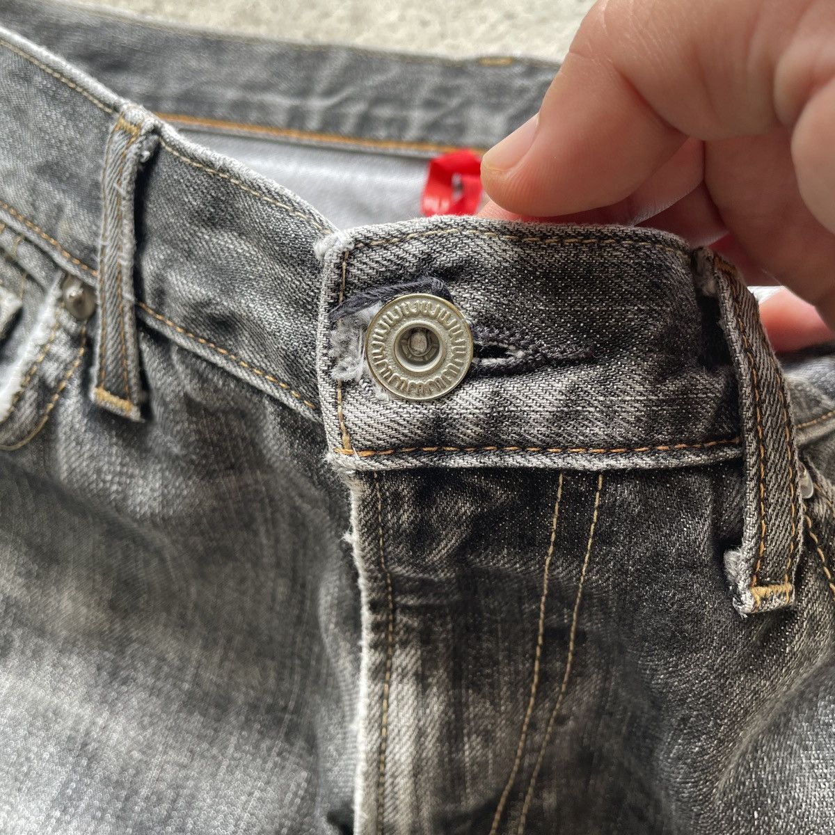 Japanese Brand W32x29.5💥 Vintage Japanese Black Faded Jeans Denim Pants Size US 32 / EU 48 - 6 Thumbnail