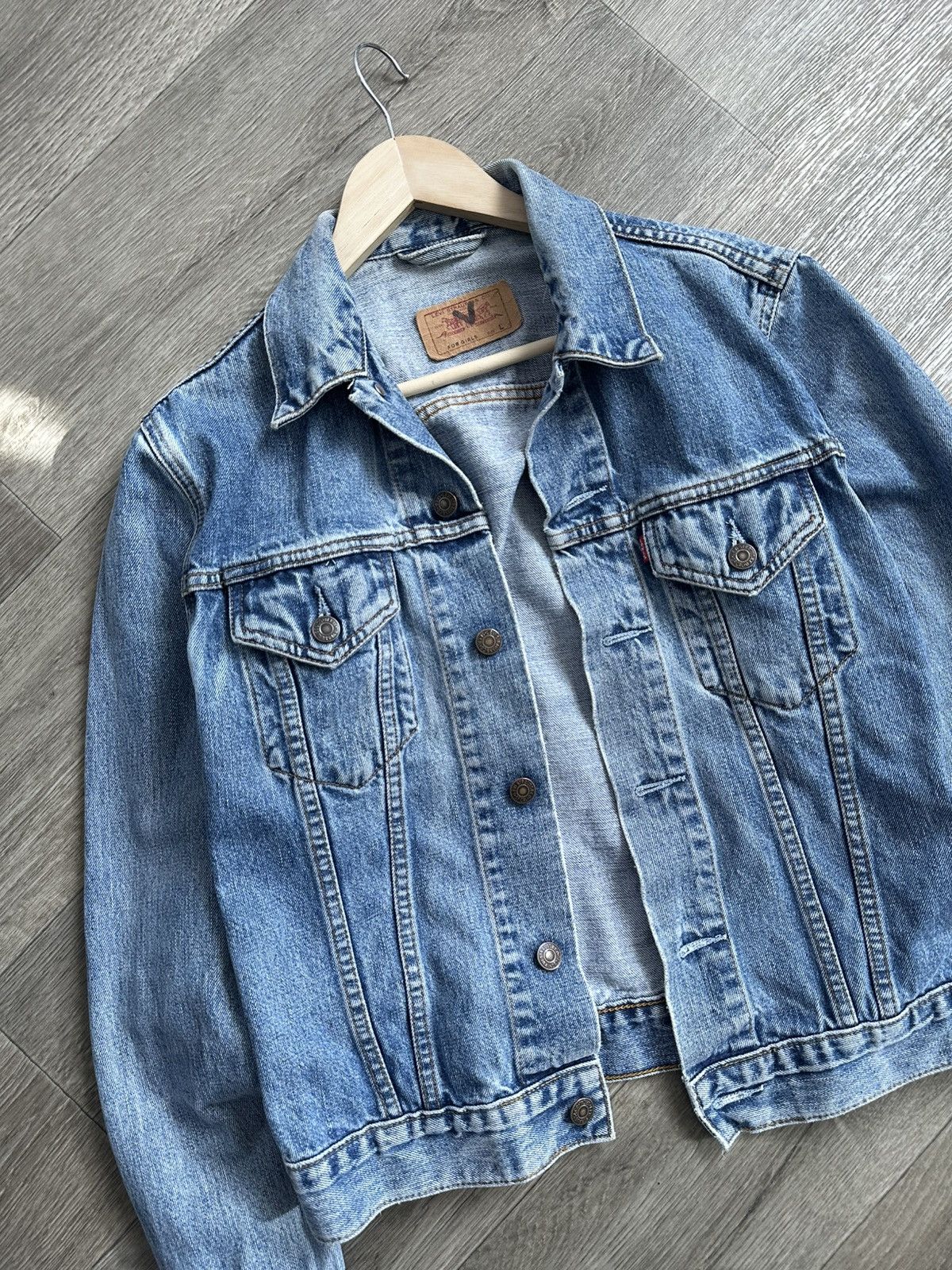 Levi's 🫧 Vintage Levi's Trucker Denim Jacket Blue Medium Wash Size L / US 10 / IT 46 - 3 Thumbnail