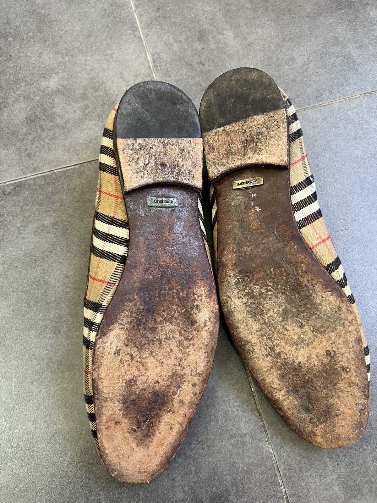 Burberry Burberry Nova Check Felt Loafers Size US 8 / EU 41 - 9 Thumbnail