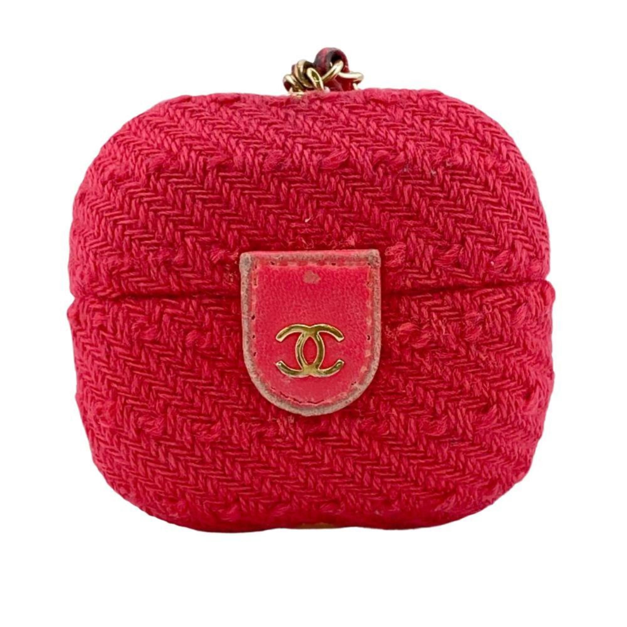 image of Chanel Tweed Earphone Case Airpods Pro Here Mark Accessory Pink Ladies Z0005178, Women's