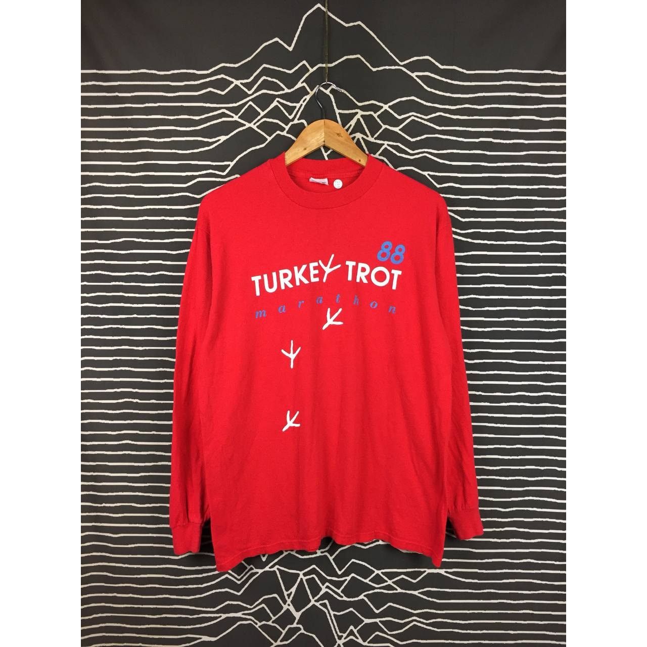 Vintage Vtg 80s Turkey Trot Marathon Champions For Life Tee Size US L / EU 52-54 / 3 - 2 Thumbnail