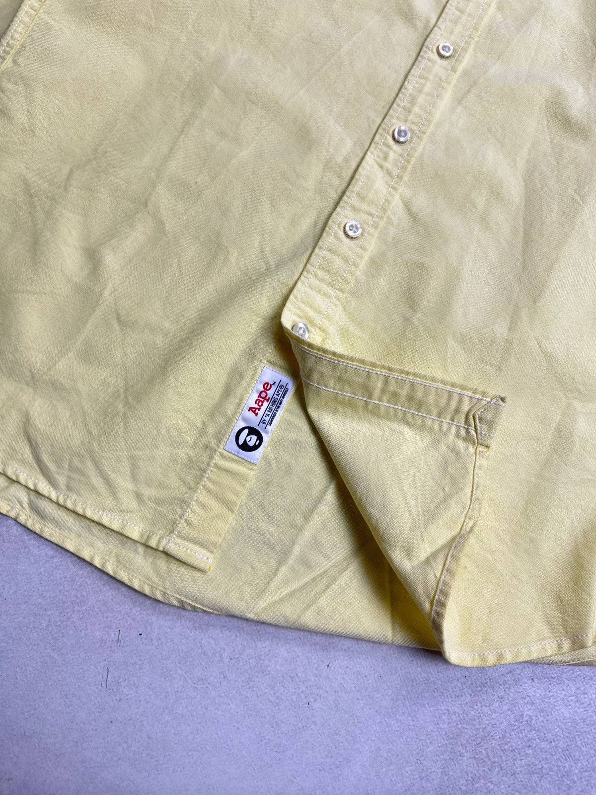 Aape Vintage Aape Bape Yellow Shirt Mens Rare Japanese Style L Size US L / EU 52-54 / 3 - 8 Thumbnail