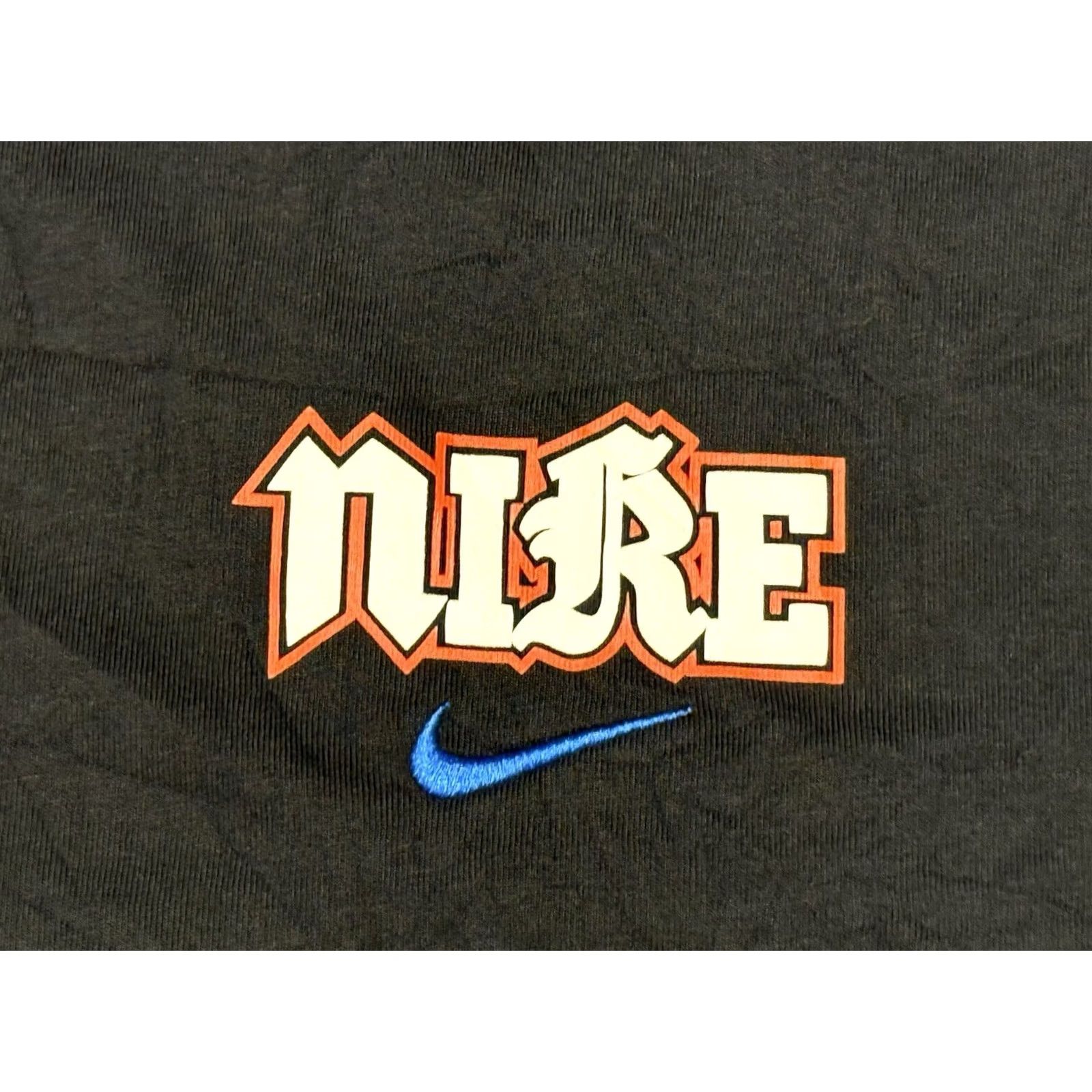 Nike Nike Air Max90 T-Shirt Large Tall Relaxed Embroidered Swoosh Graphic Black Mens 90s Size US L / EU 52-54 / 3 - 3 Thumbnail