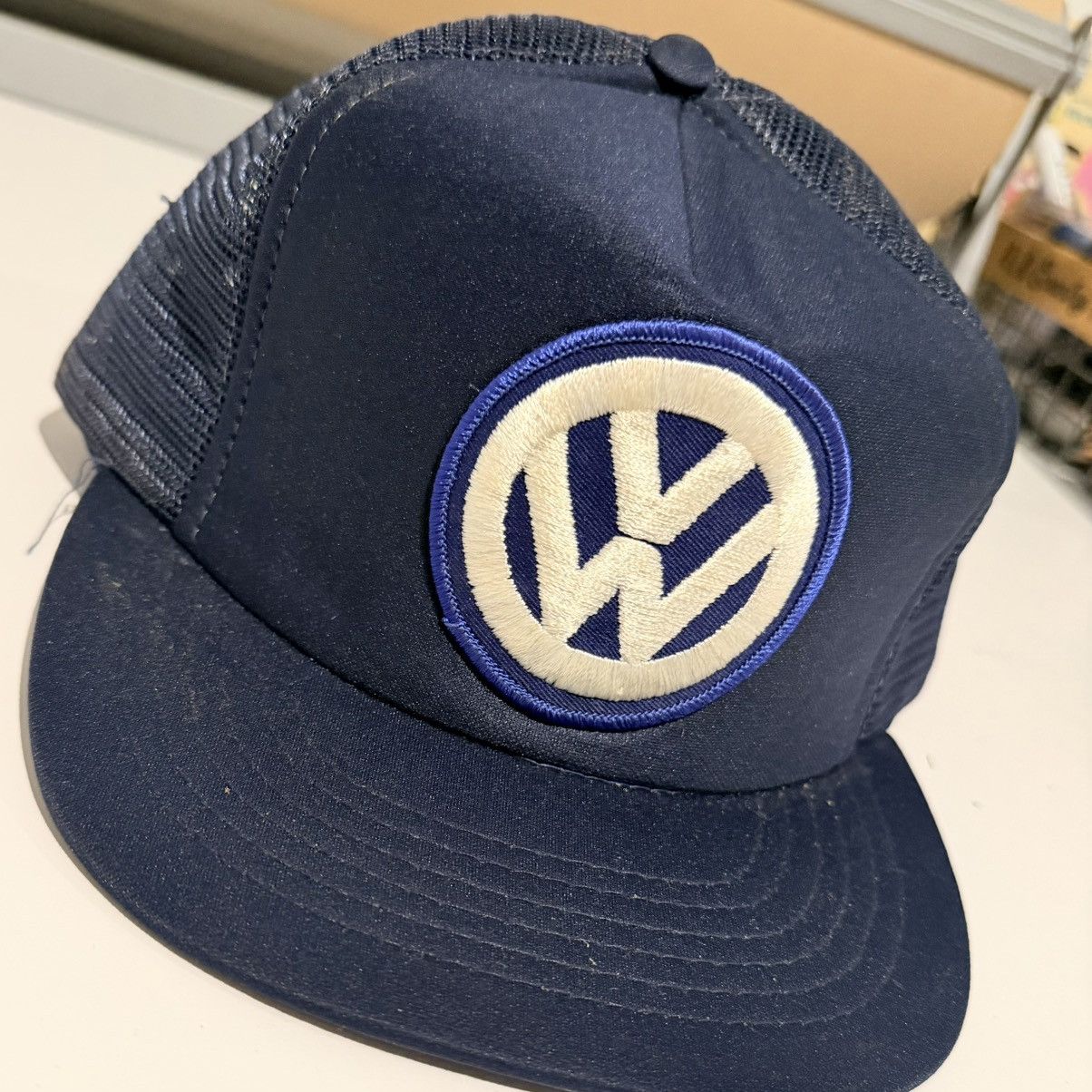 Vintage Vintage Volkswagen Snap Back Hat 80s Basic Logo Trucker Size ONE SIZE - 2 Thumbnail