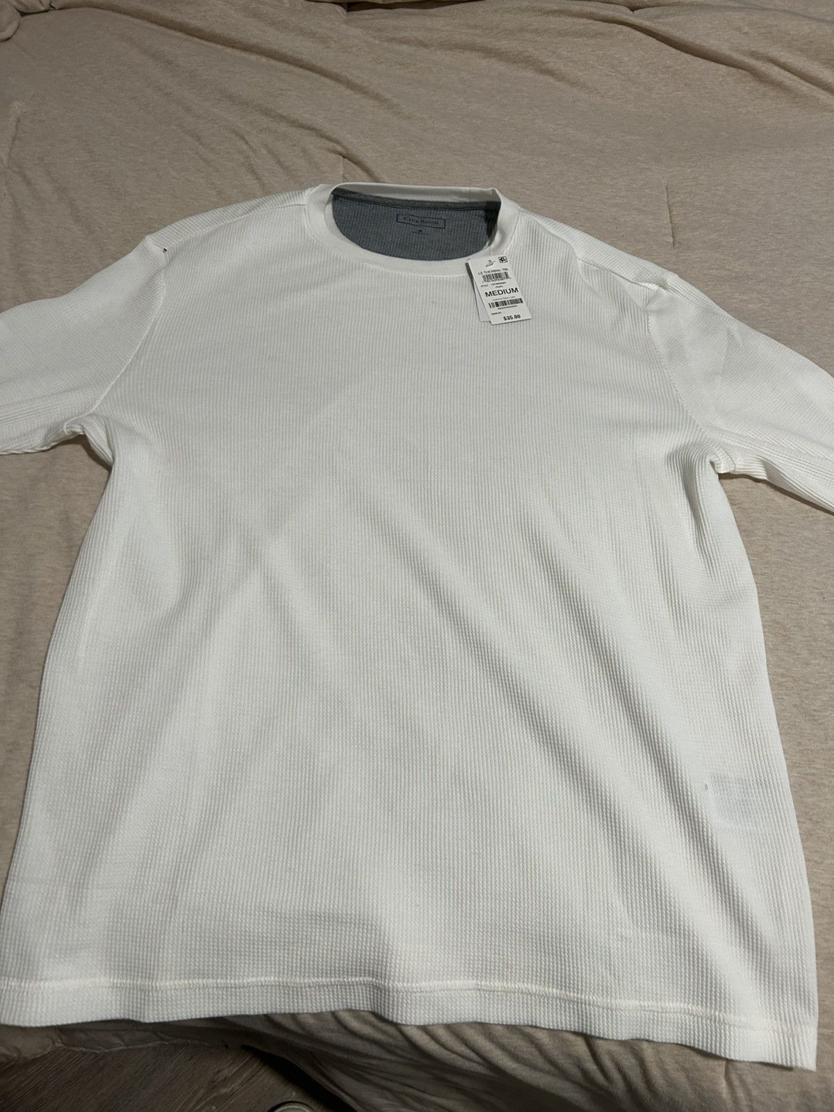 Club Room New With Tags White Club Room ribbed crew neck t-shirt Size US M / EU 48-50 / 2 - 1 Thumbnail