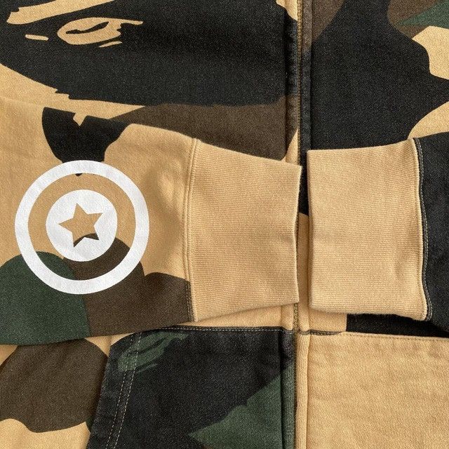 Bape BAPE Giant Shark full zip hoodie 1st camo yellow APE Size US M / EU 48-50 / 2 - 8 Thumbnail
